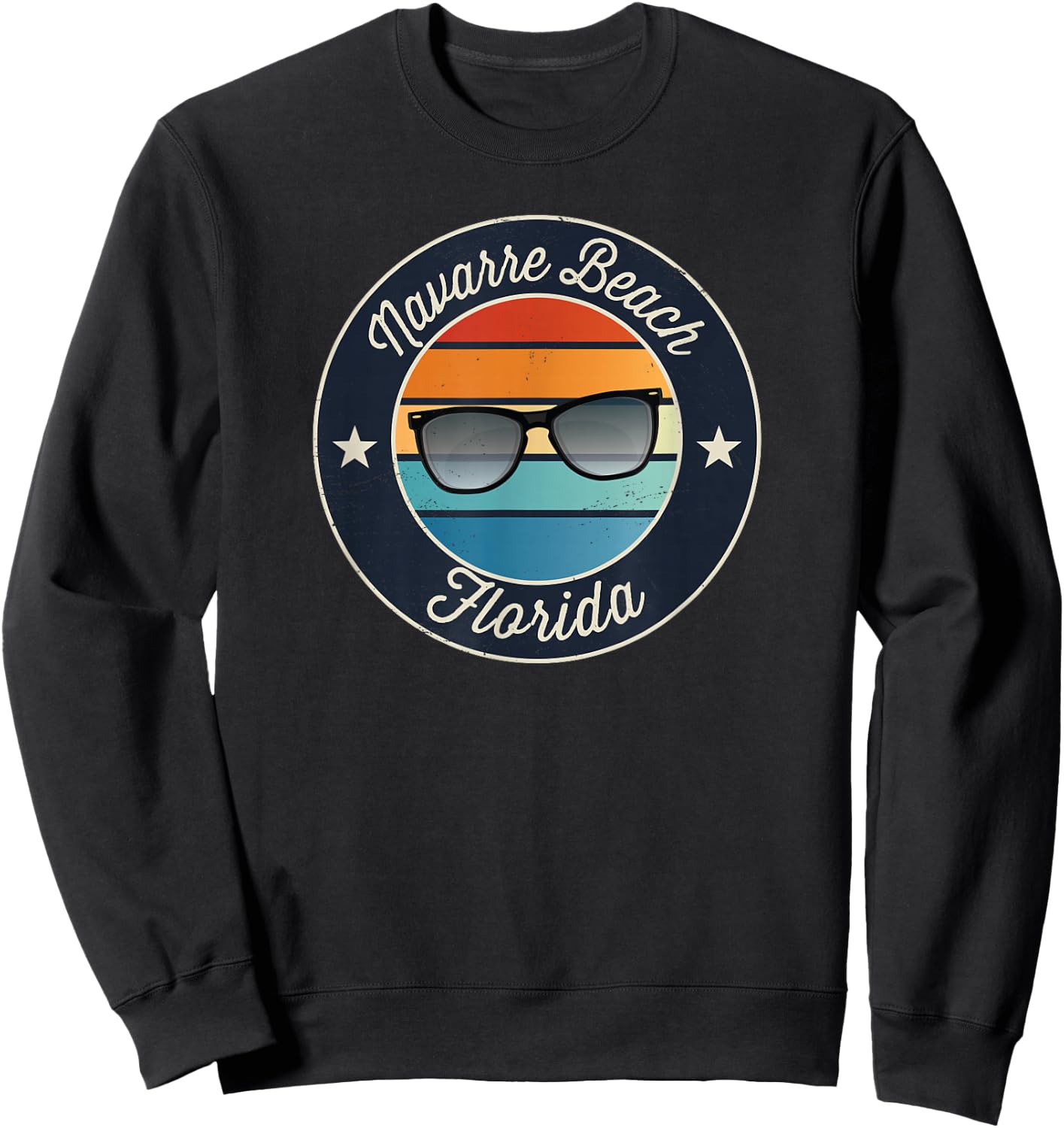 Navarre Beach Florida Souvenir Graphic Sweatshirt - Sweatshirt | Black