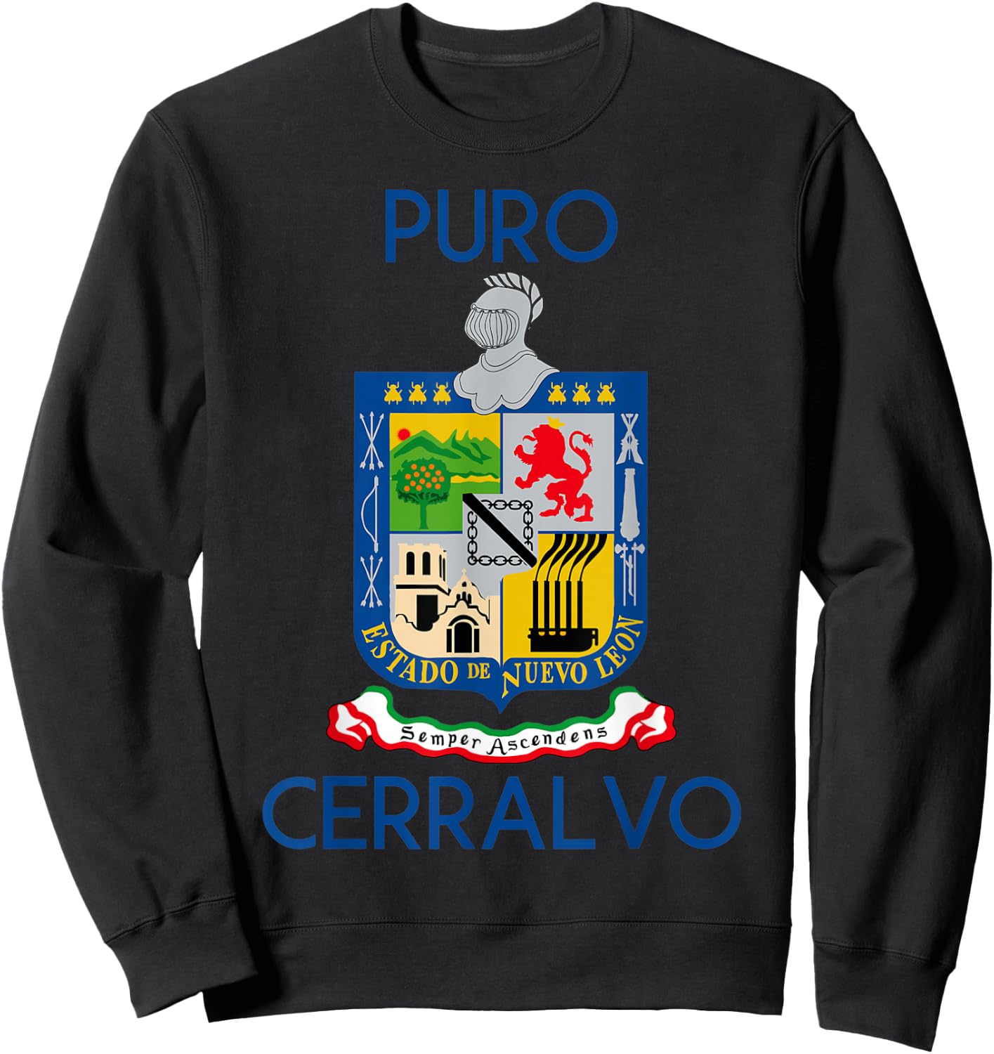 Cerralvo Nuevo Leon Estado De Mexico Escudo Eagle Aguila Sweatshirt - Sweatshirt | Black