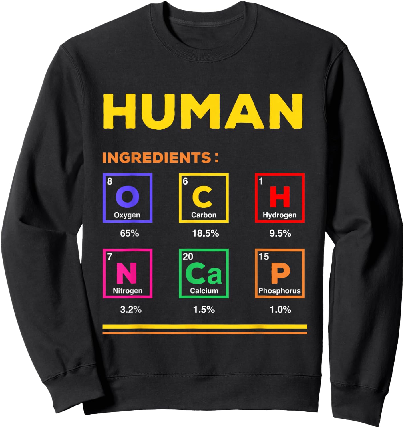 Human Ingredients Medical Laboratory Science Lab Technician Sweatshirt - Sweatshirt | Black