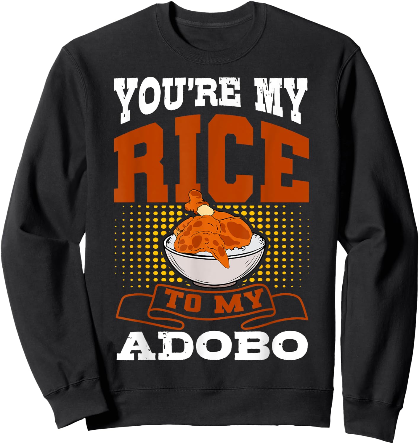 Adobo Chicken Pinoy Rice Cuisine Philippine Flag Sweatshirt - Sweatshirt | Black