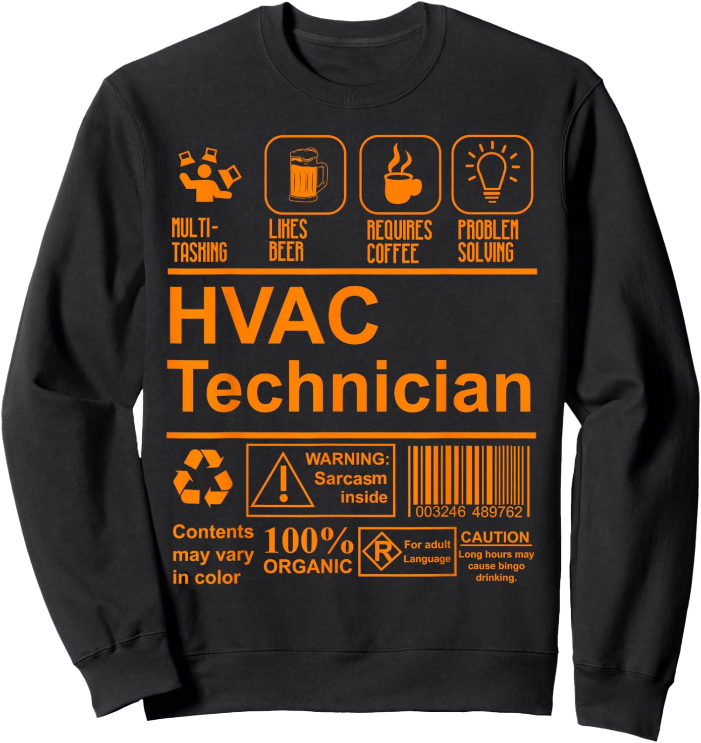 HVAC Technician | Cute Maintenance HVAC Gift Sweatshirt - Sweatshirt | Black