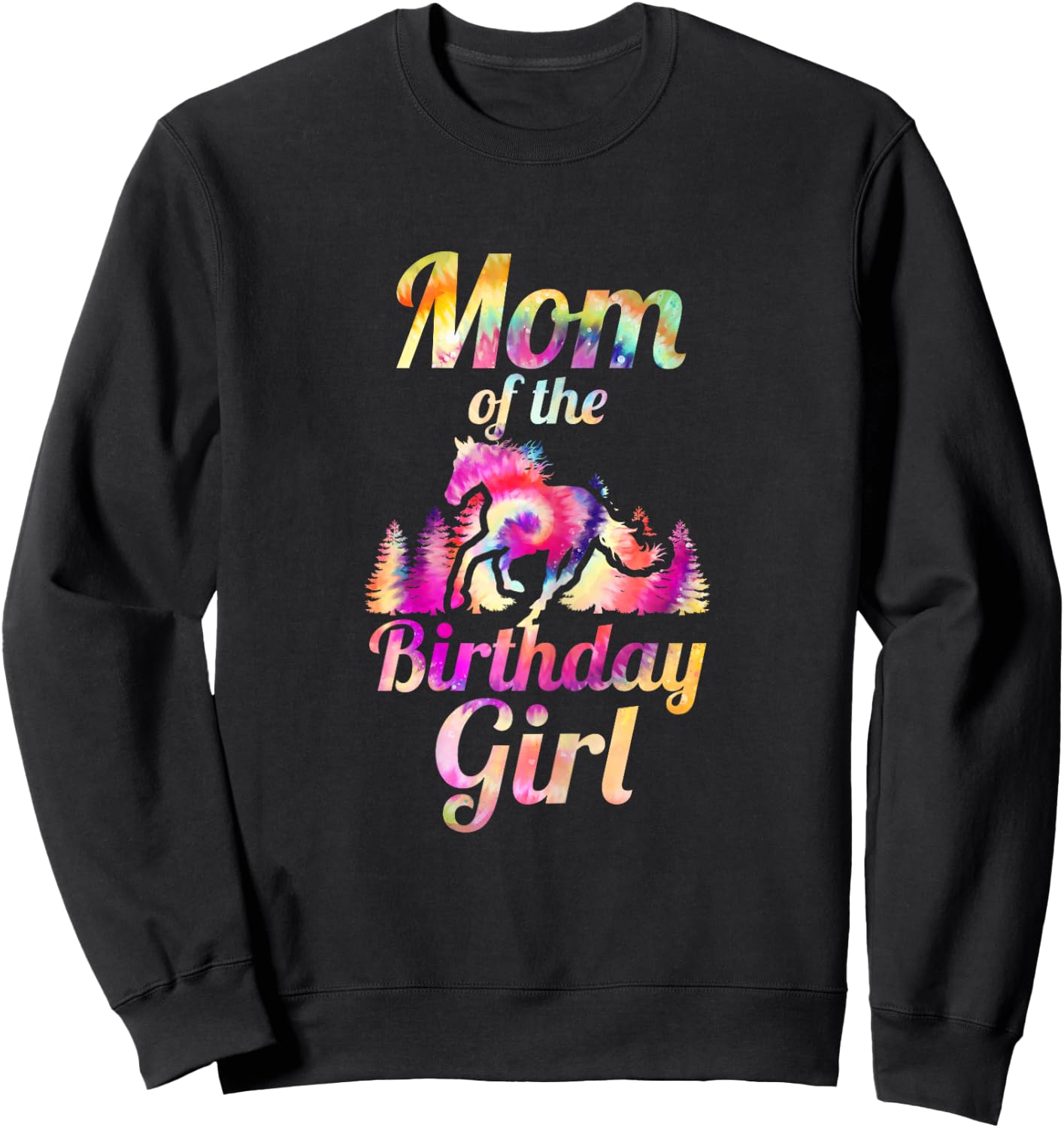 Mum of the Birthday Girl Horse Sweatshirt - Sweatshirt | Black