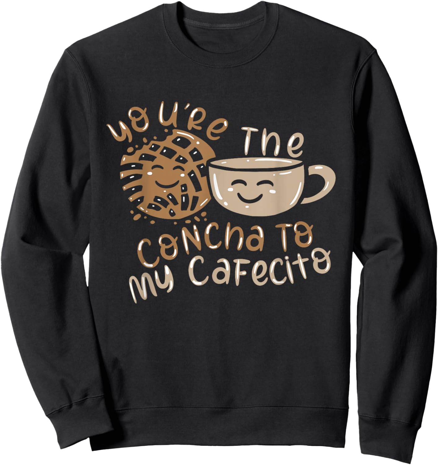 Conchas Pan De Dulce Sweet Mexican Bread Valentine´s Day Sweatshirt - Sweatshirt | Black