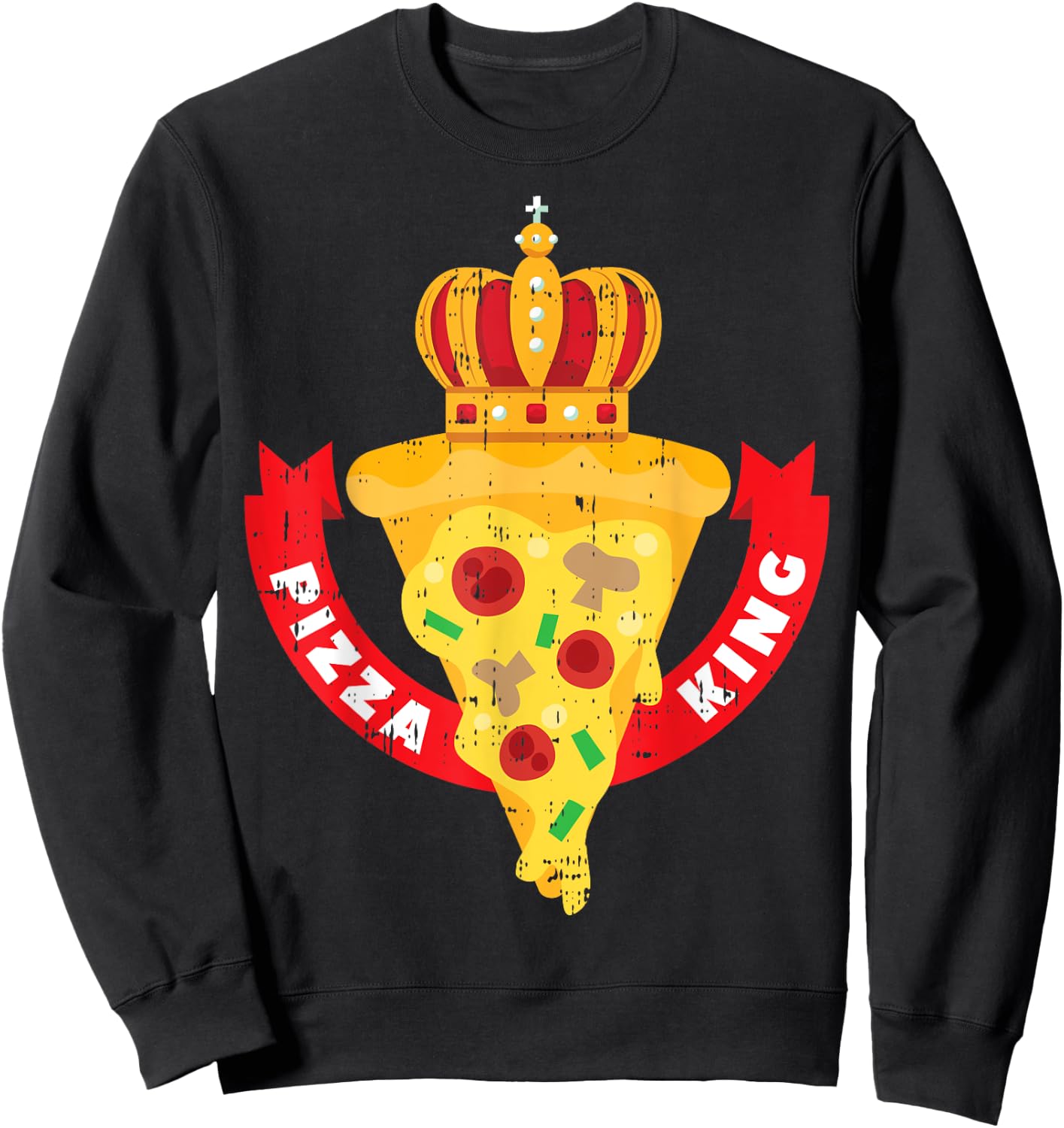 Pizza King Crown Funny Mexican Cinco De Mayo 2020 Sweatshirt - Sweatshirt | Black