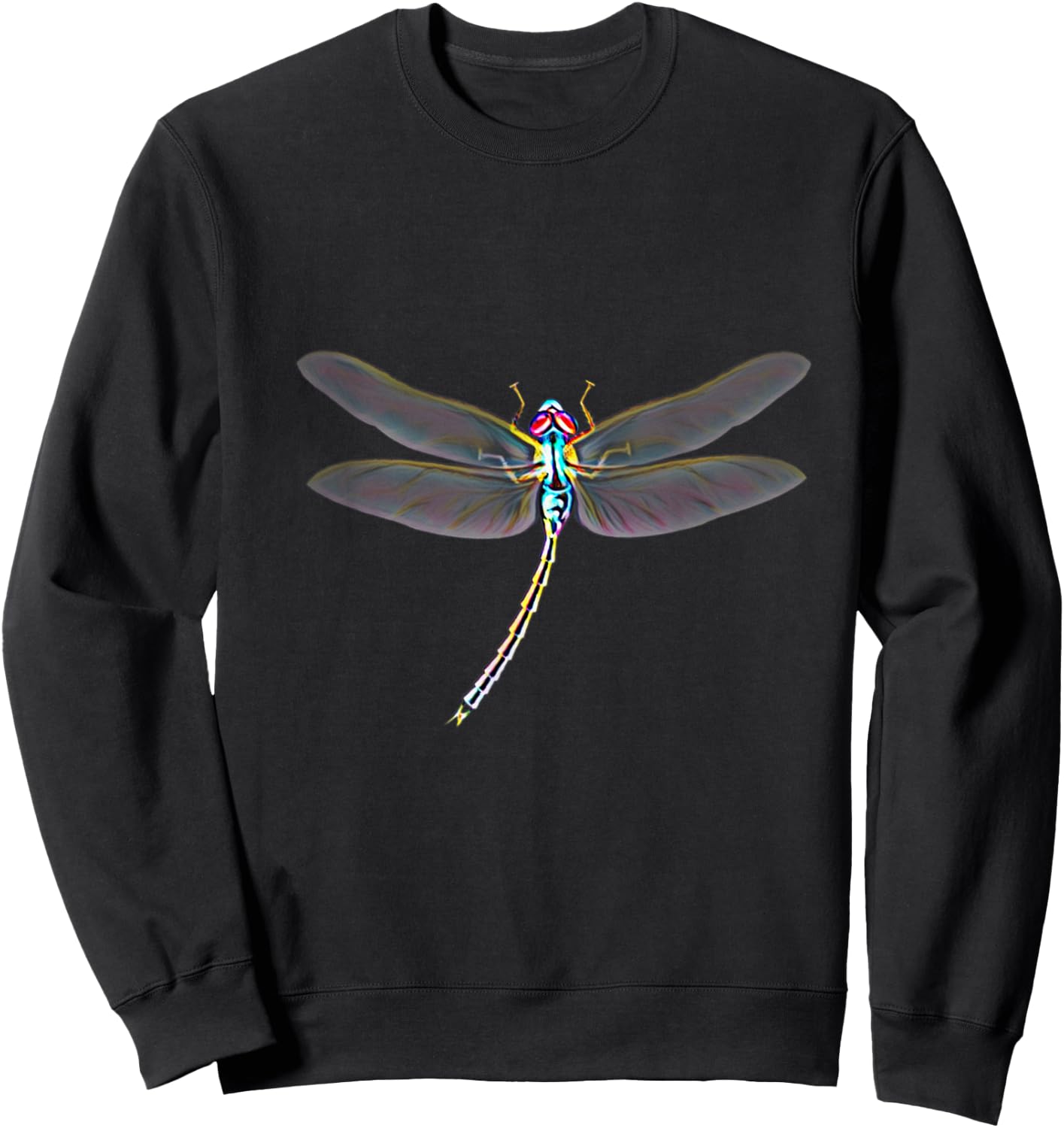 Dragonfly Insect Motif colorful Insects Wings Dragonflies Sweatshirt - Sweatshirt | Black