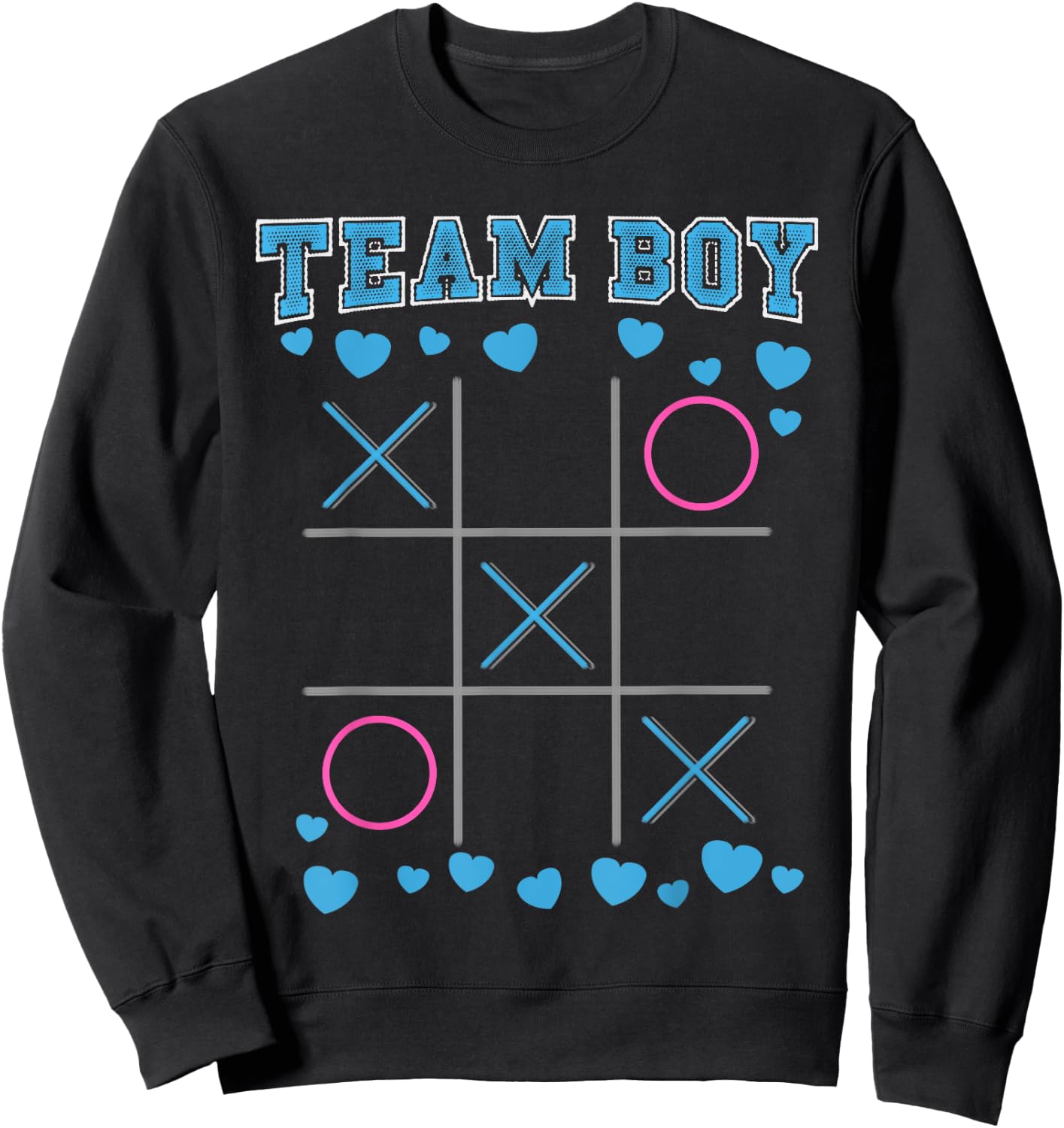 Cute Gender Reveal Baby Shower Party Team Boy Men Women Kids Sweatshirt - Sweatshirt | Black