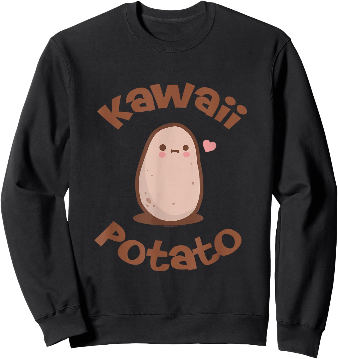 Kawaii Potato Anime Sweatshirt - Sweatshirt | Black