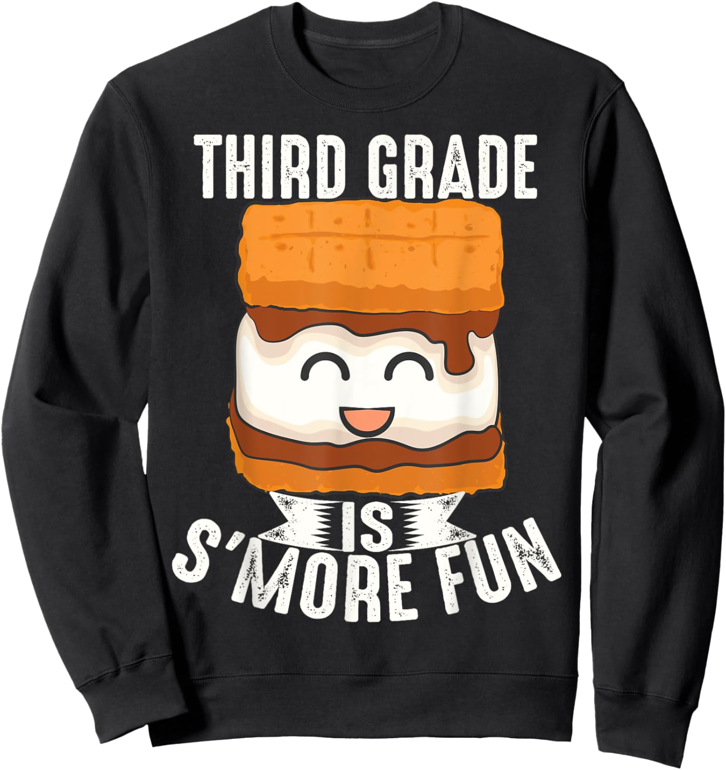 Funny Third Grade S'more Fun Gift Boys Girls Cool Camping Sweatshirt - Sweatshirt | Black