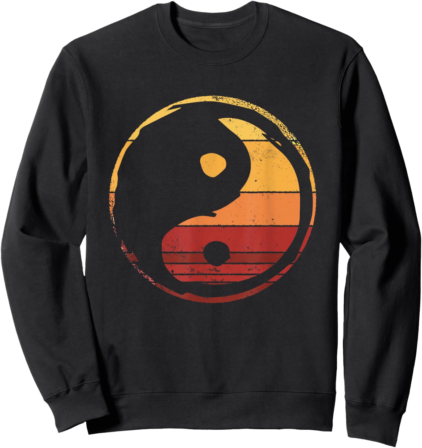 Asia Kawaii Asian Japanese Yin And Yang Retro Sweatshirt - Sweatshirt | Black