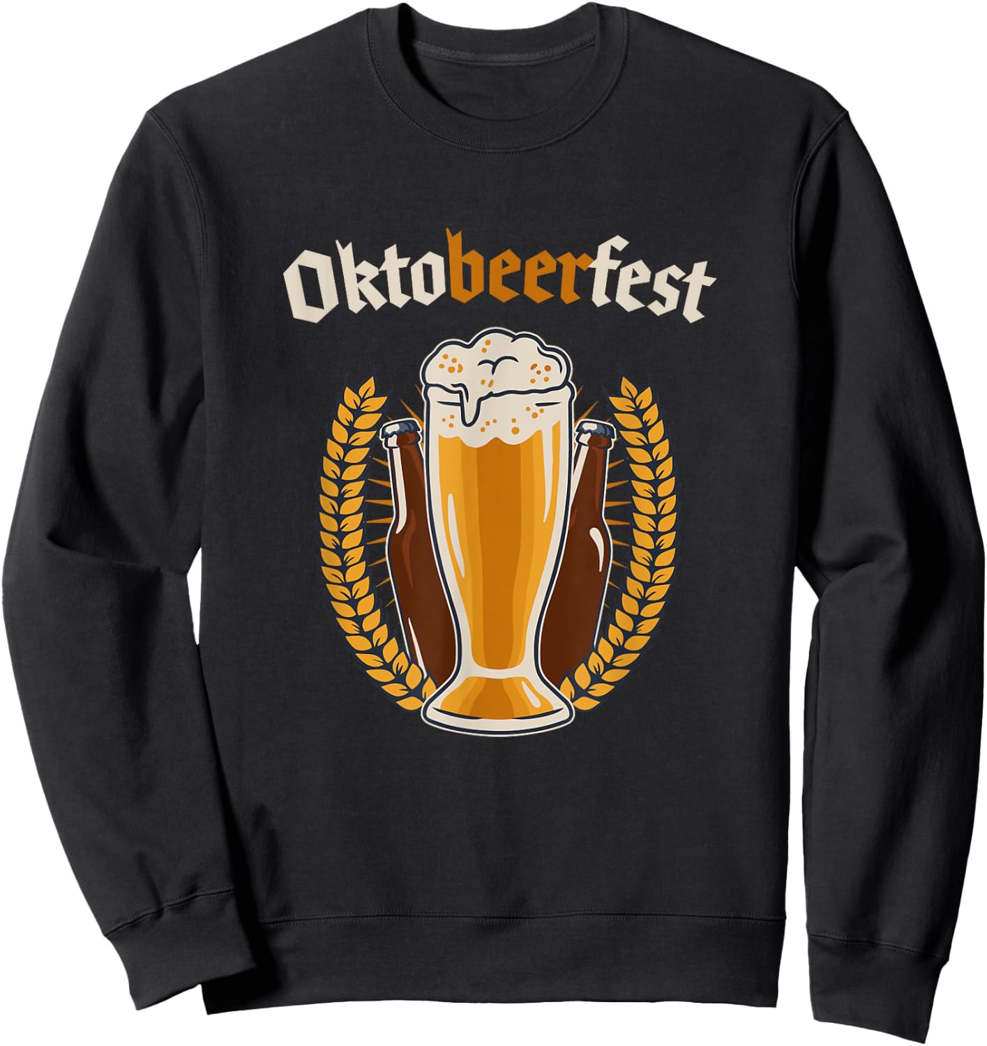Oktoberfest Word Game Beer Festival Beer Men Fun Sweatshirt - Sweatshirt | Black