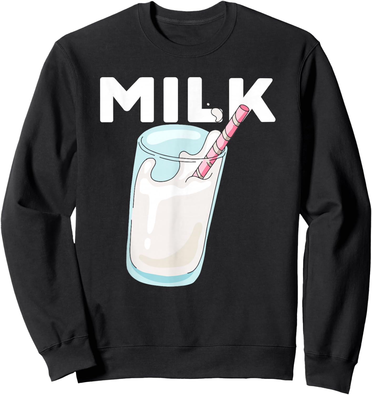 Awesome MILK Matching Milky Cookies Couples Costume Themed Sweatshirt - Sweatshirt | Black