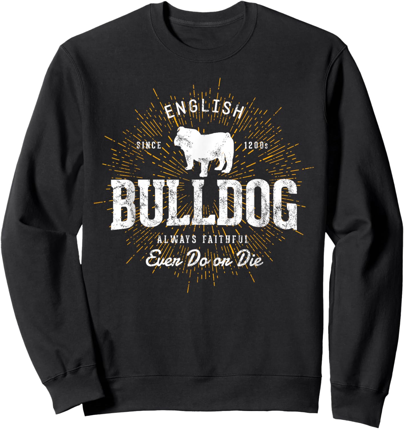 Vintage Style Retro Bulldog Men Women Kids Sweatshirt - Sweatshirt | Black