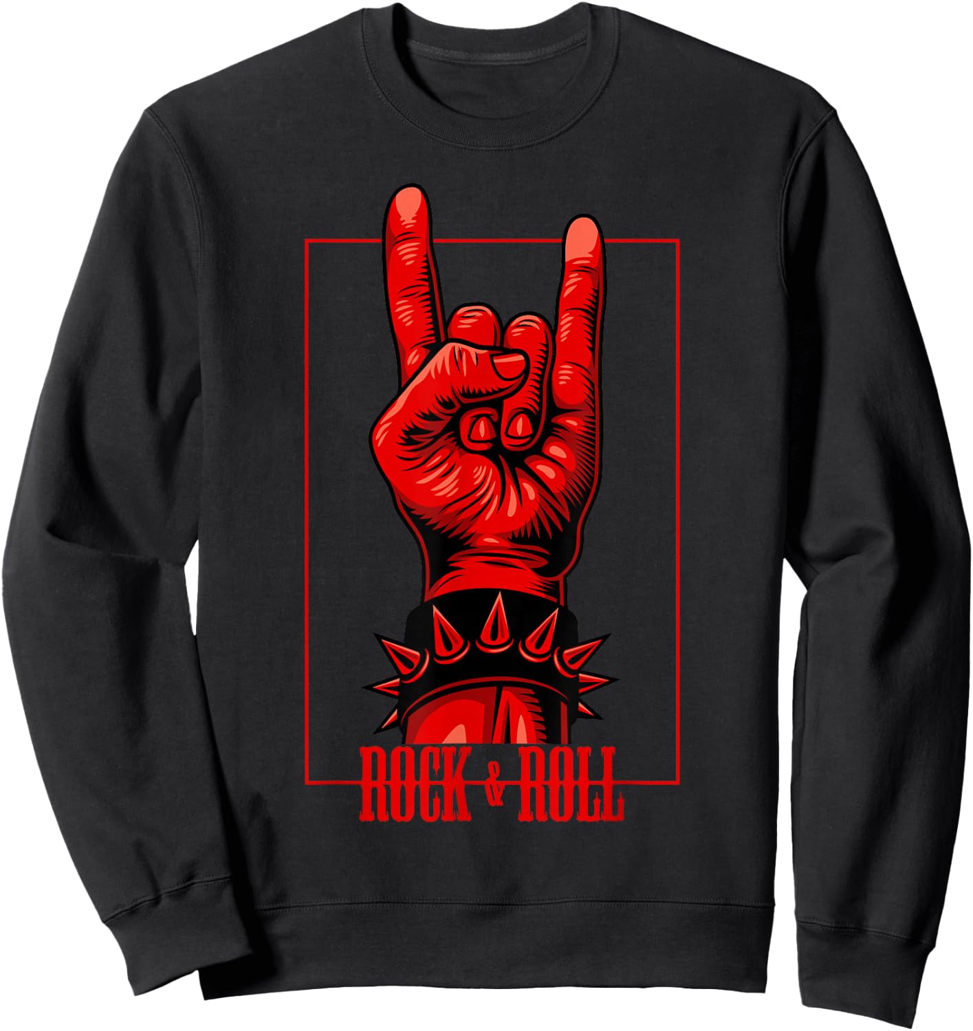 Rock & Roll Devil Greetings Rocker Concert Sweatshirt - Sweatshirt | Black