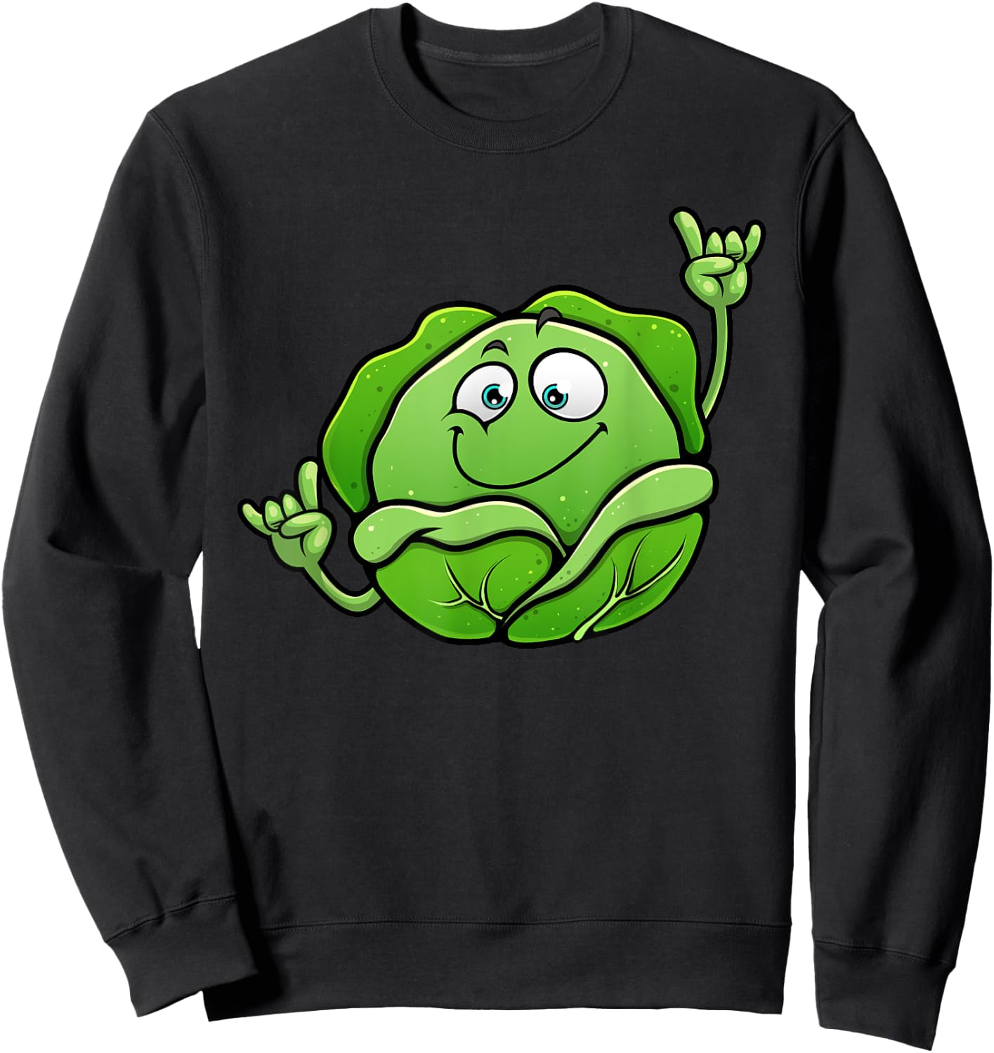 Funny Lettuce Lover Designs Women Vegetarian Foodie Sweatshirt - Sweatshirt | Black