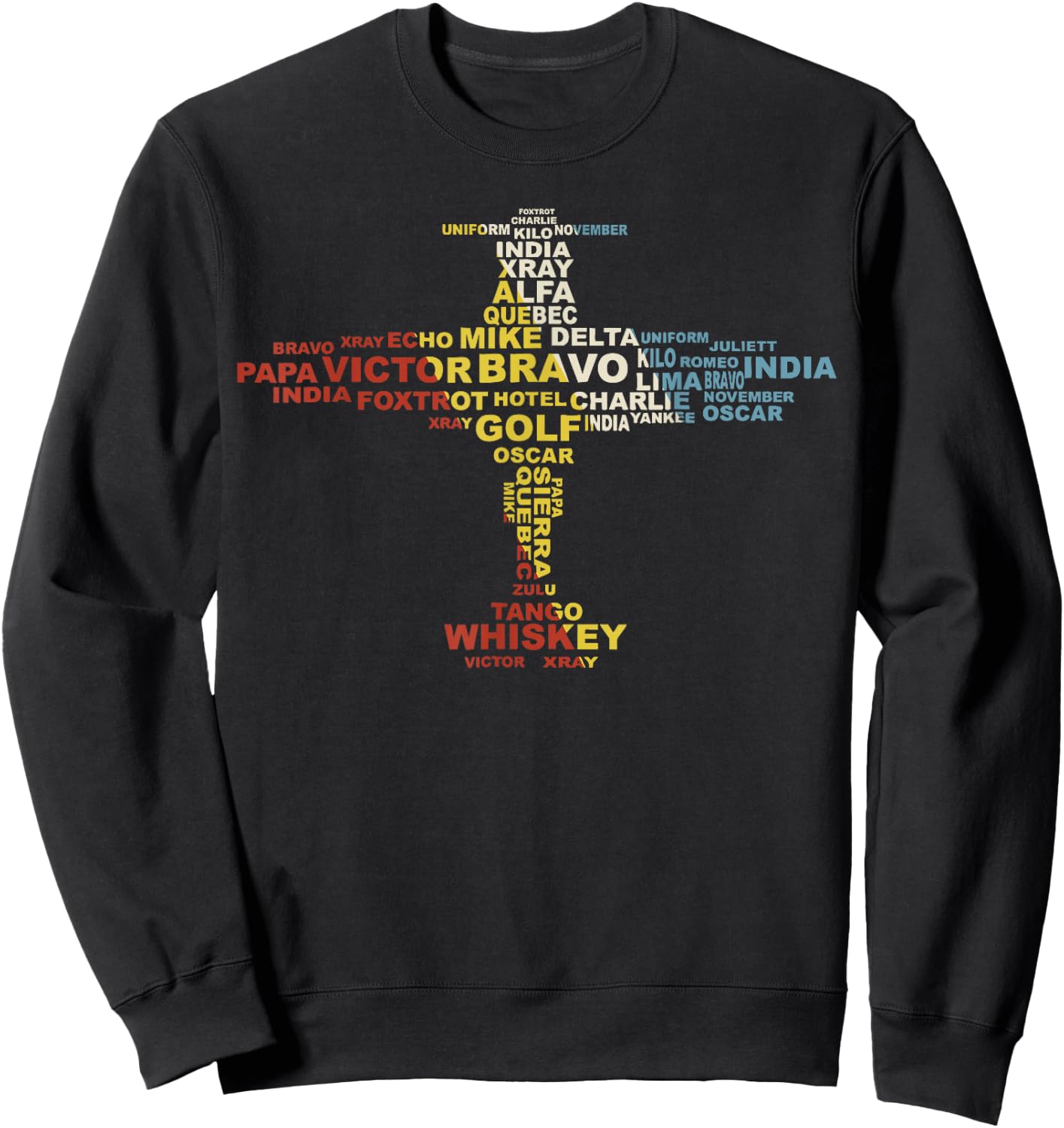 Full Phonetic Alphabet Pilot Airplane Gift Women Sweatshirt - Sweatshirt | Black