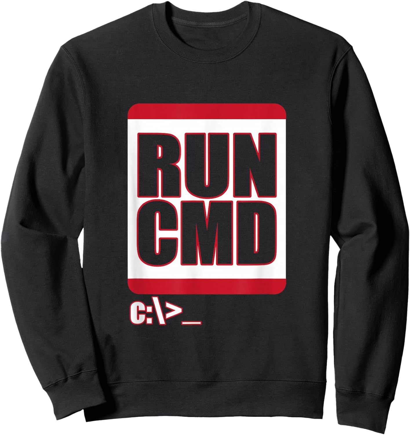 Run CMD Funny Computer Science Nerd Coder Sweatshirt - Sweatshirt | Black
