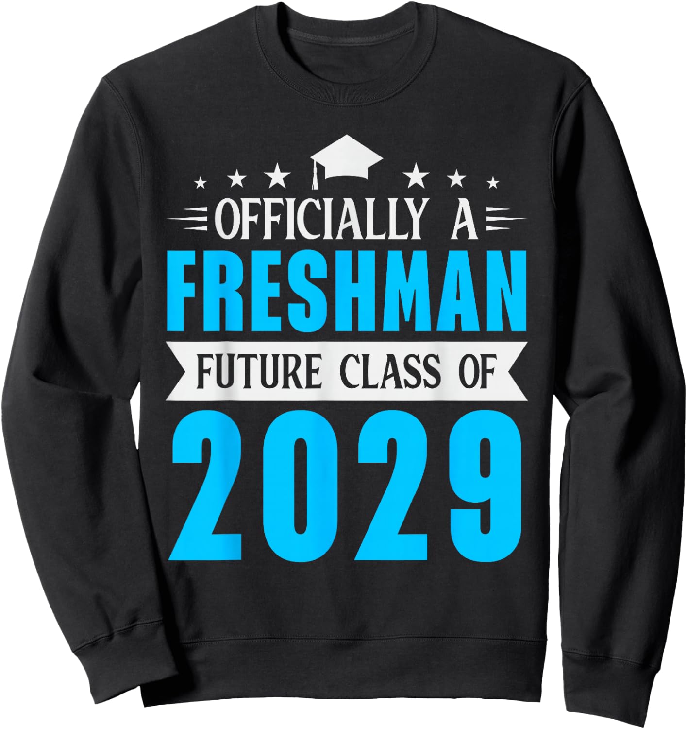 Officially A Freshman Class of 2029 High School Student Teen Sweatshirt - Sweatshirt | Black