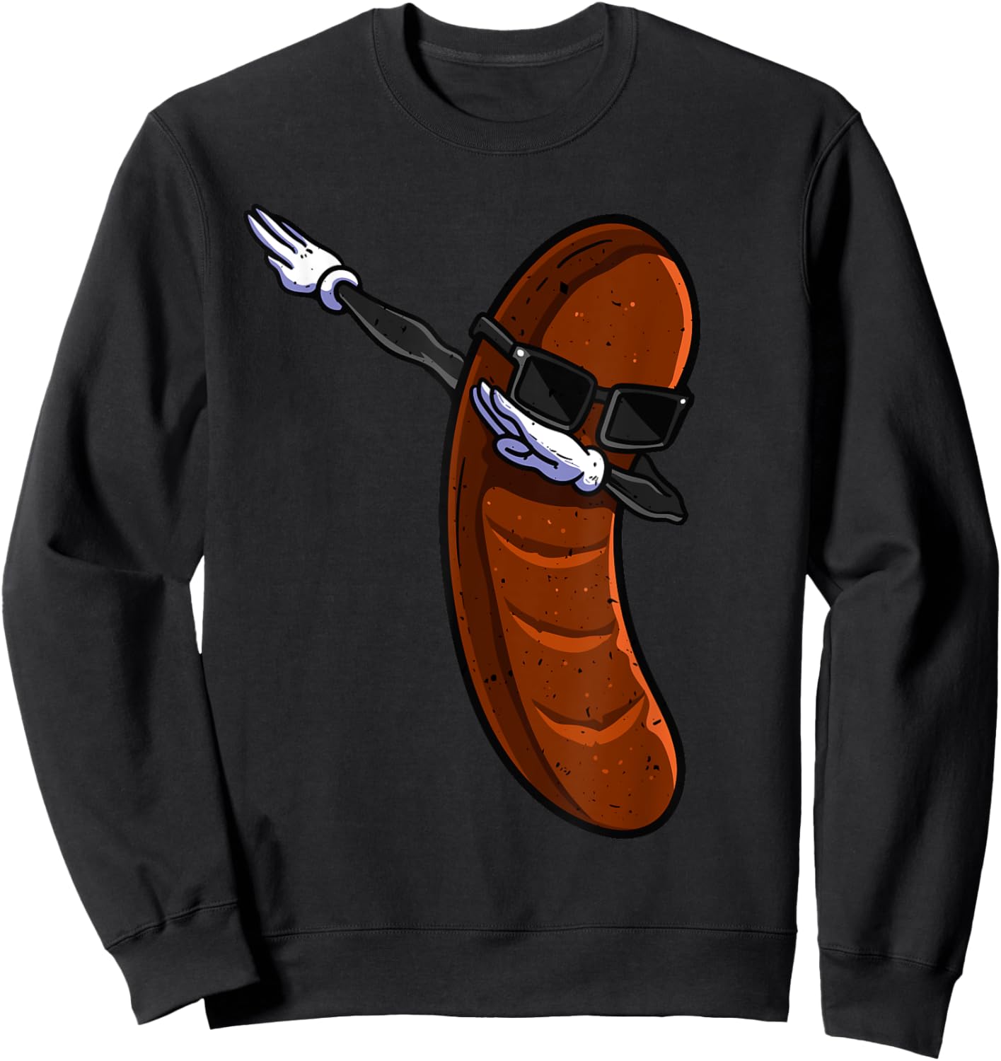 Funny Sausage Dancing Oktoberfest German Beer Drinking Gifts Sweatshirt - Sweatshirt | Black