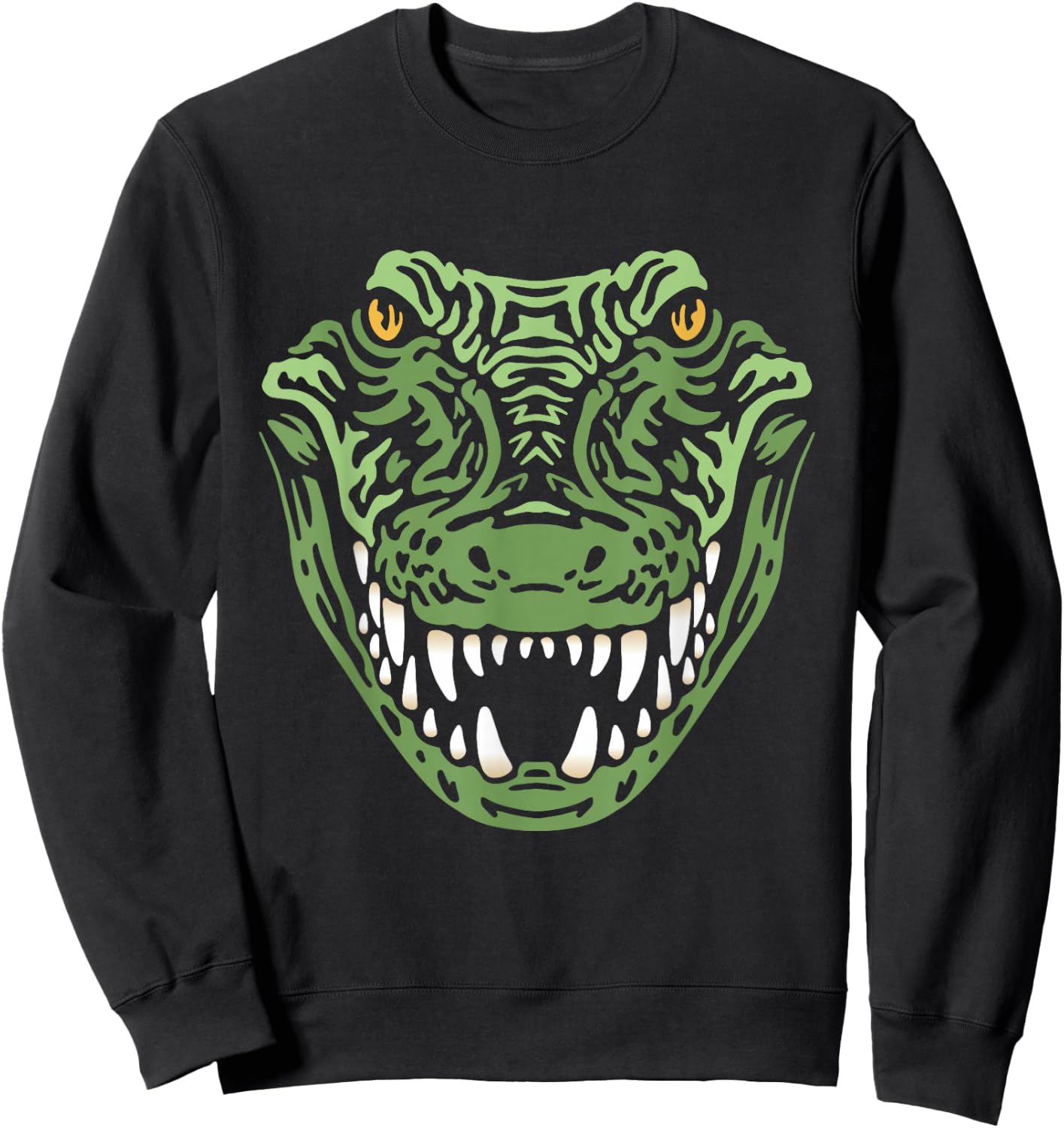 Crocodile Alligator Face Crocodiles Gator Sweatshirt - Sweatshirt | Black
