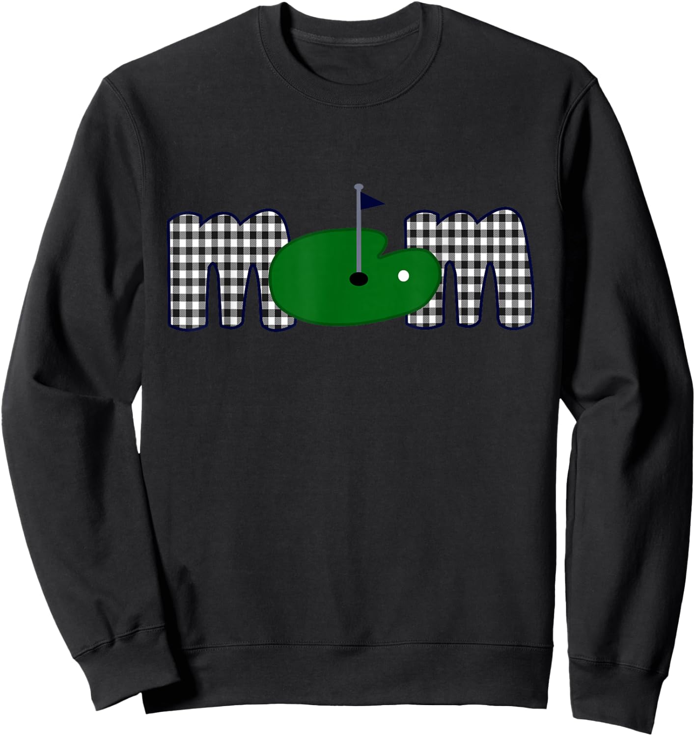 Golf Mom Life Birthday Family Matching Mama Mother's Day Sweatshirt - Sweatshirt | Black