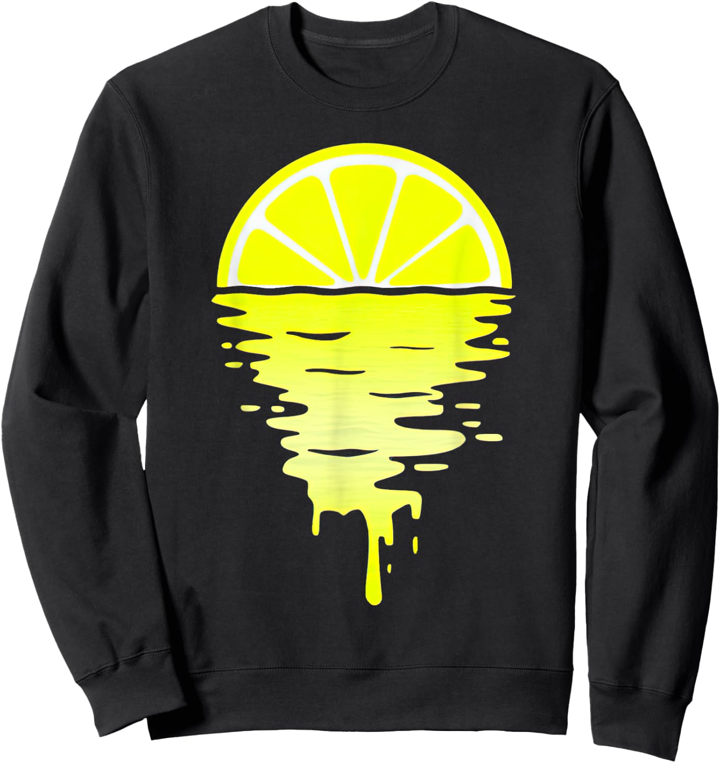 Lemon Sunset Over Sea Sweatshirt - Sweatshirt | Black