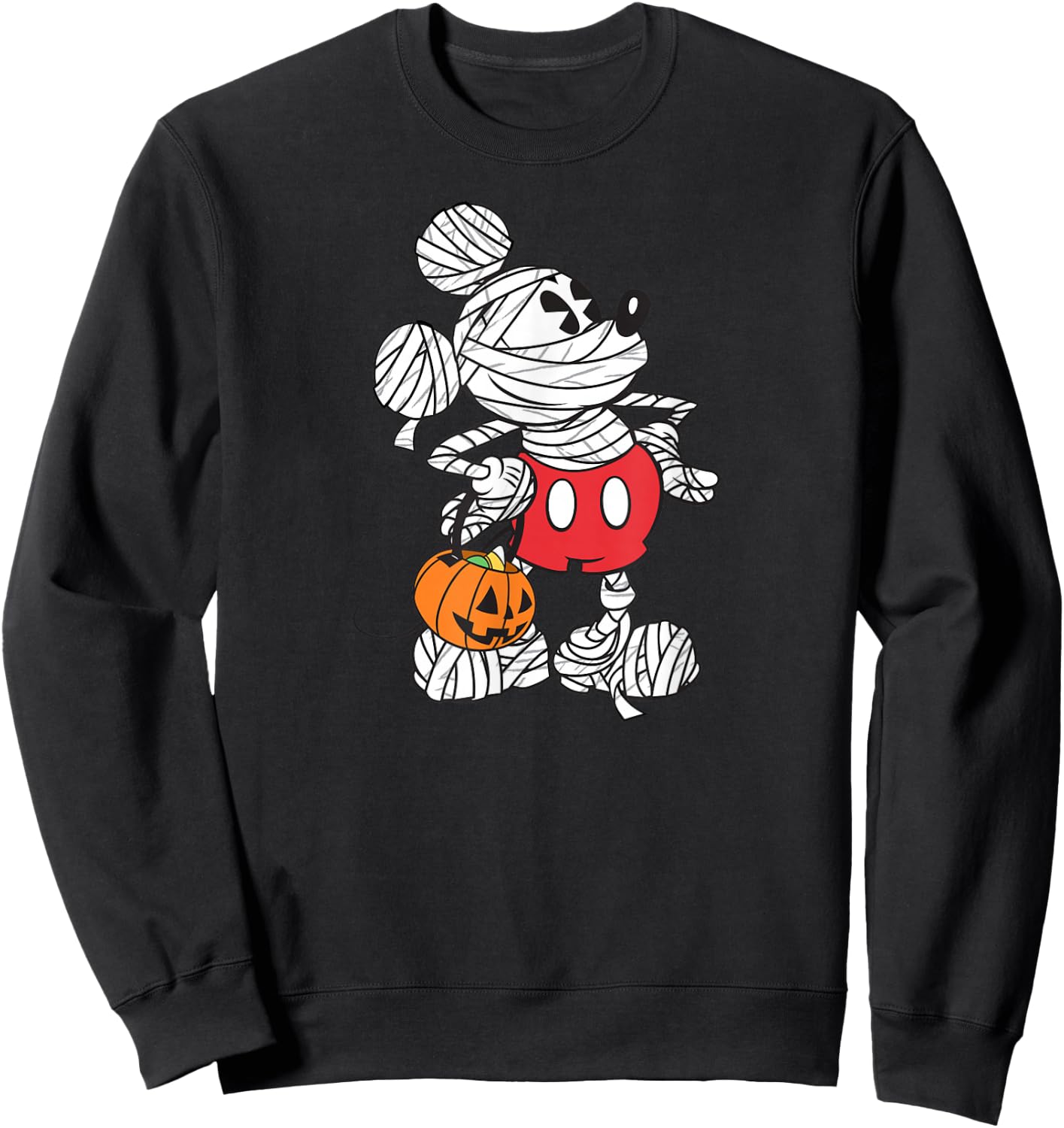 Disney - Retro Mickey Mouse Mummy Halloween Sweatshirt - Sweatshirt | Black