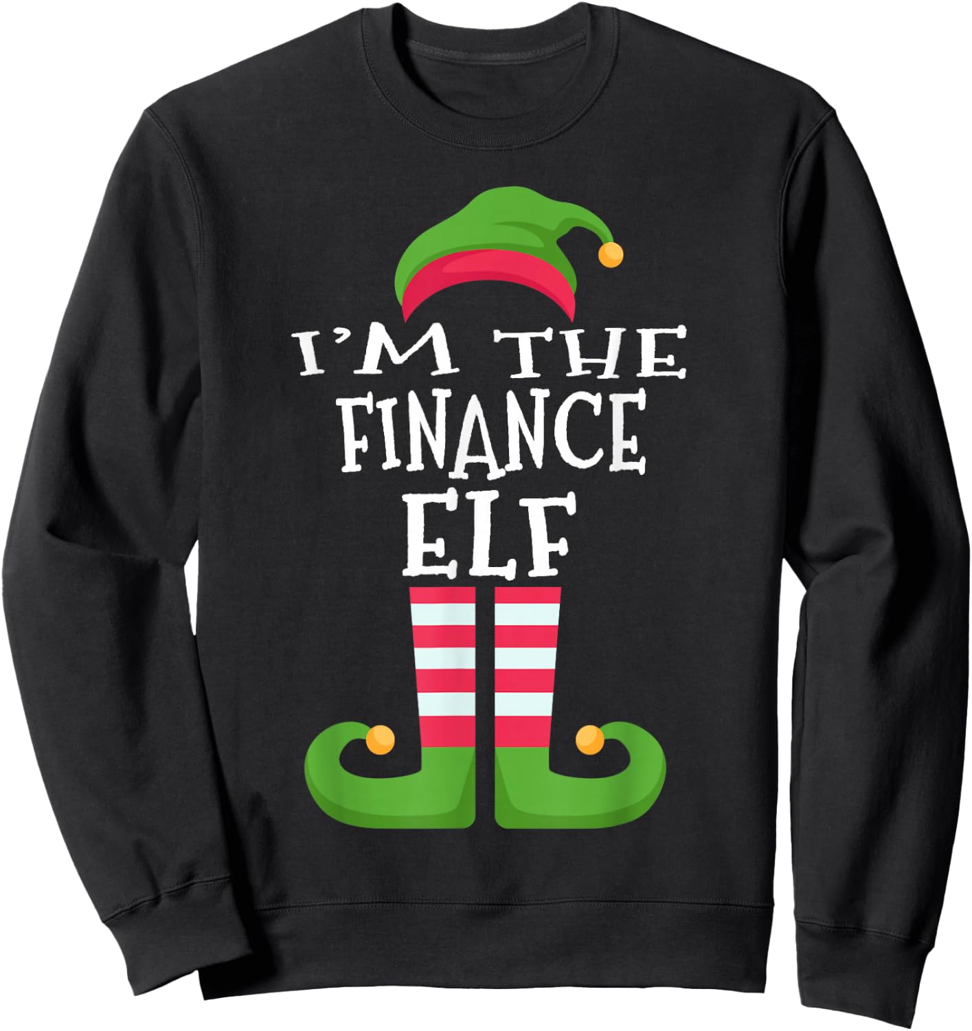 I'm The Finance Elf Group Matching Christmas Sweatshirt - Sweatshirt | Black