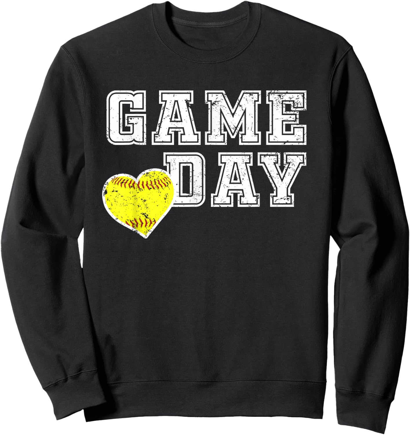 Cute Softball Mom Game Day Sweatshirt - Sweatshirt | Black