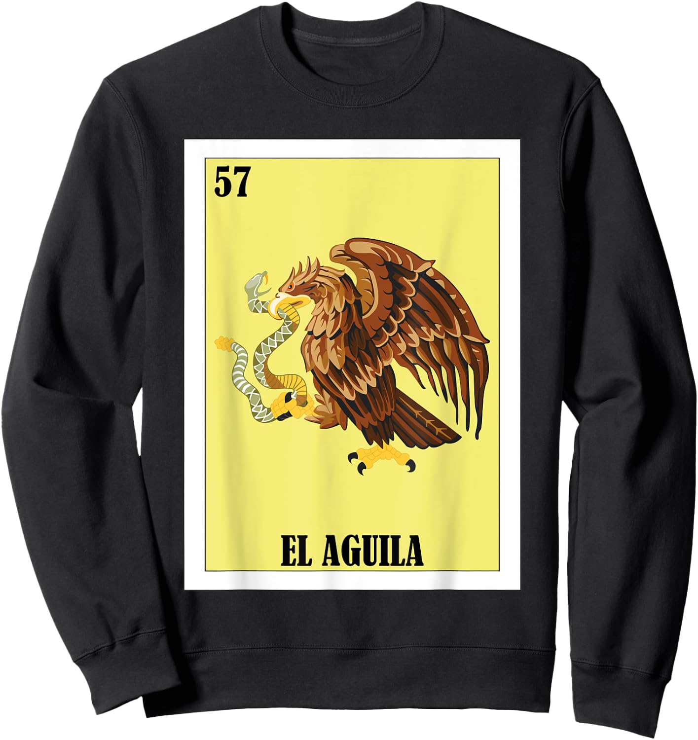 Funny Mexican Flag Design - El Aguila Sweatshirt - Sweatshirt | Black