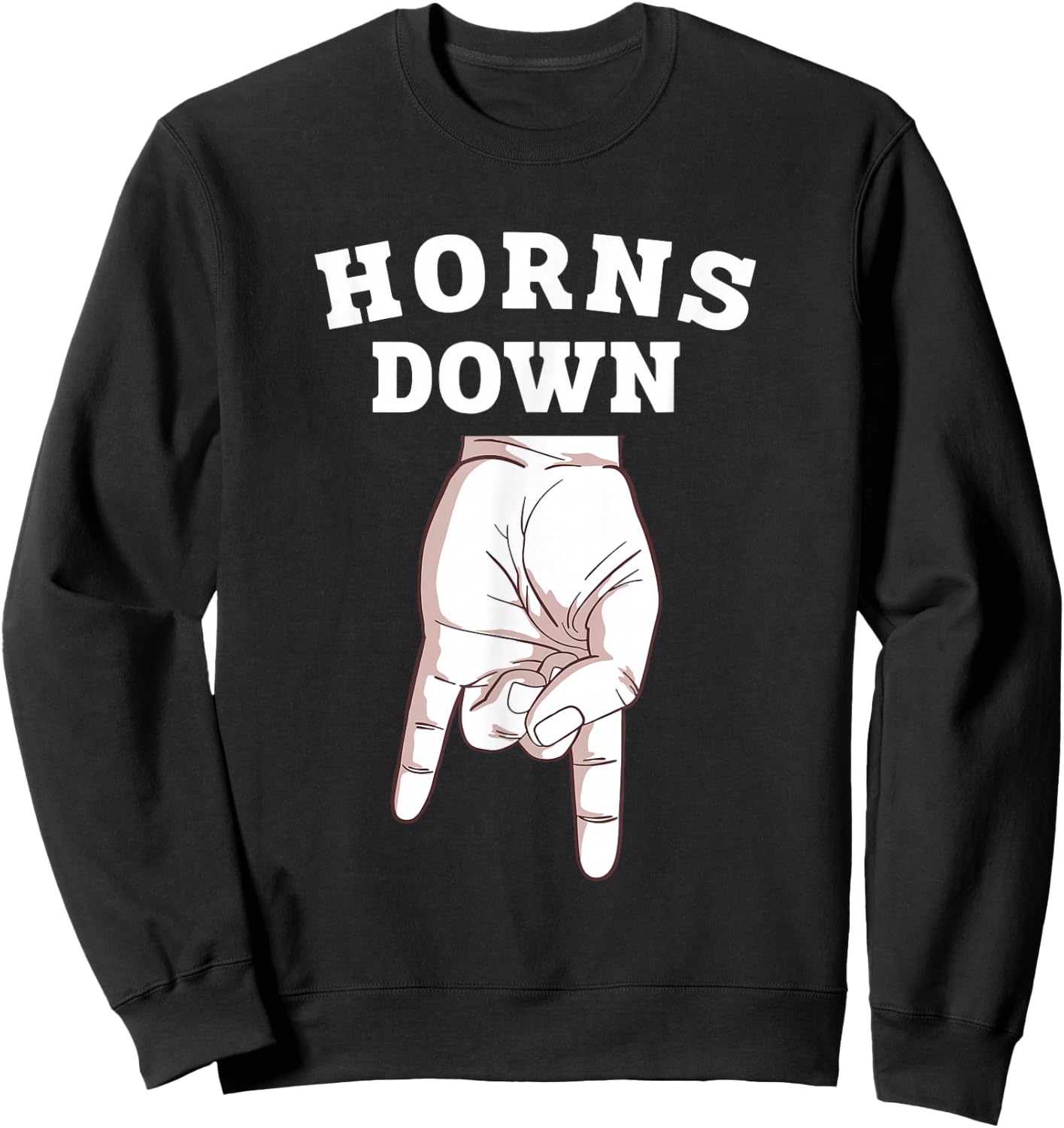 Horns Down Sweatshirt - Sweatshirt | Black