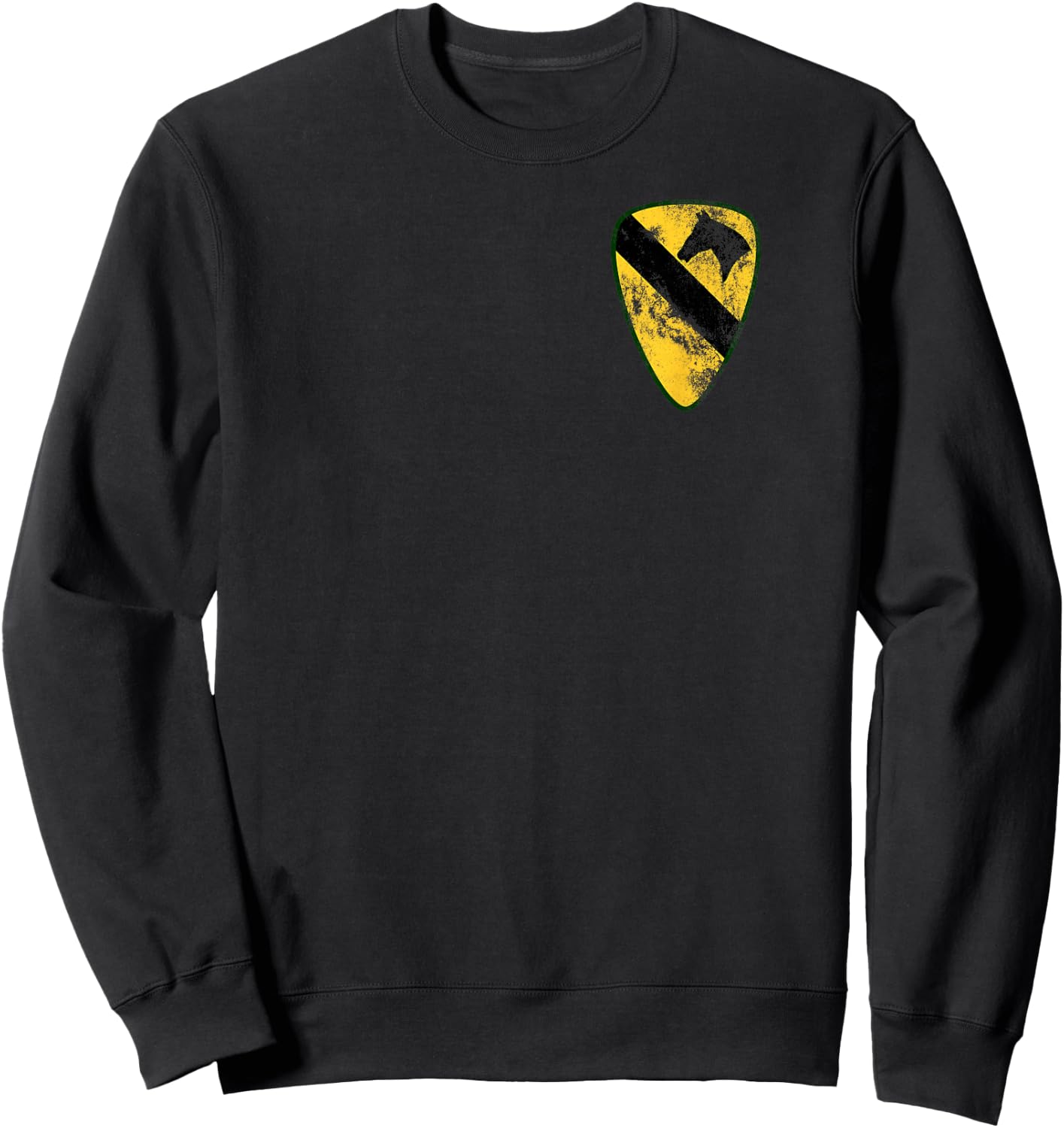 1st Calvary (CAV) Division Patch Distressed worn look Sweatshirt - Sweatshirt | Black