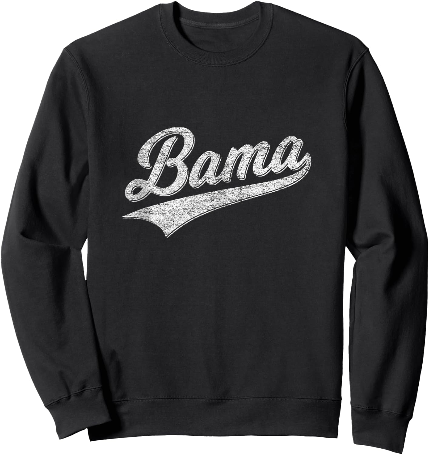 Bama Alabama Varsity Script Classic Sports Jersey Style Sweatshirt - Sweatshirt | Black