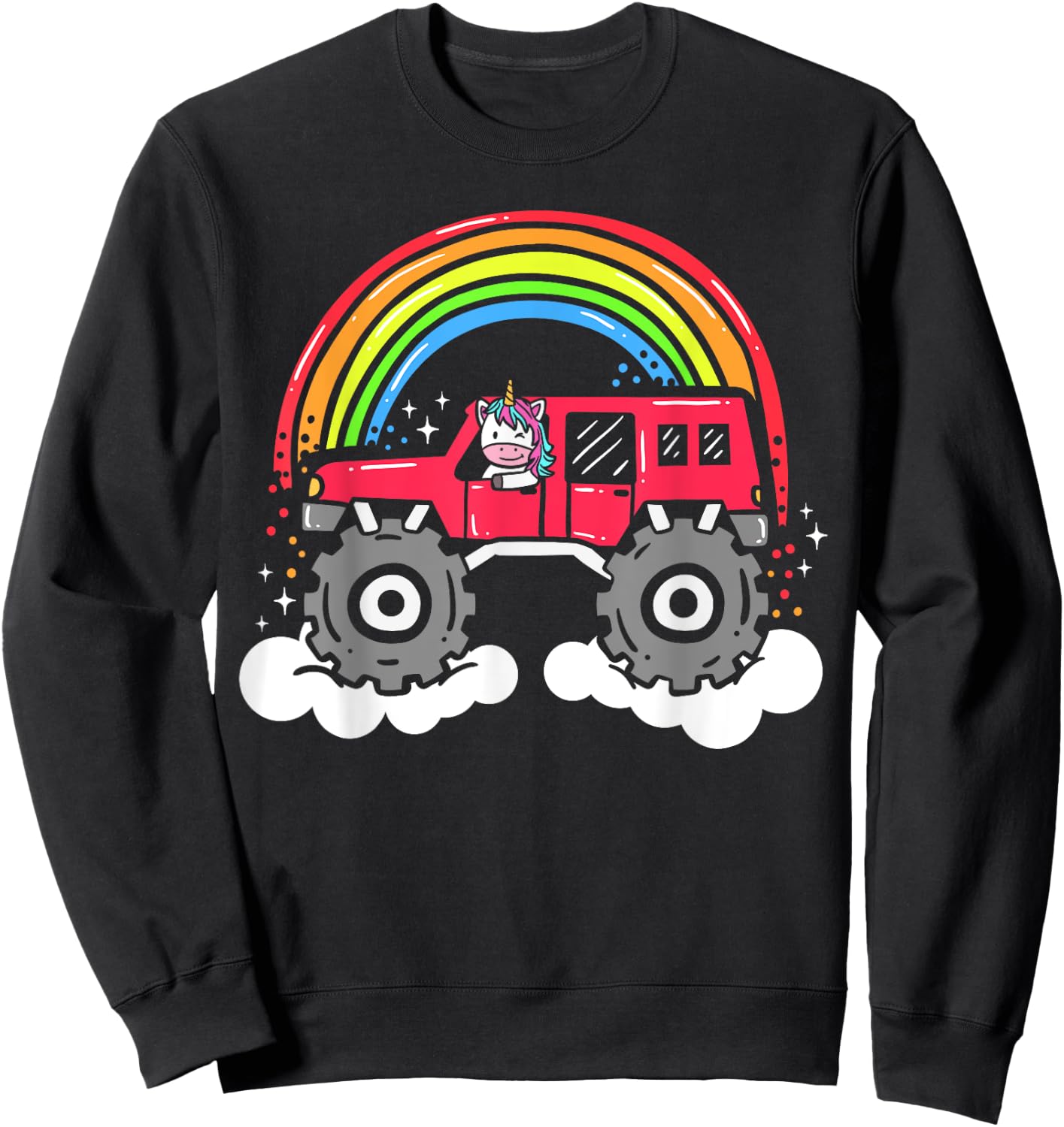 Unicorn Monster Truck Sweatshirt - Sweatshirt | Black