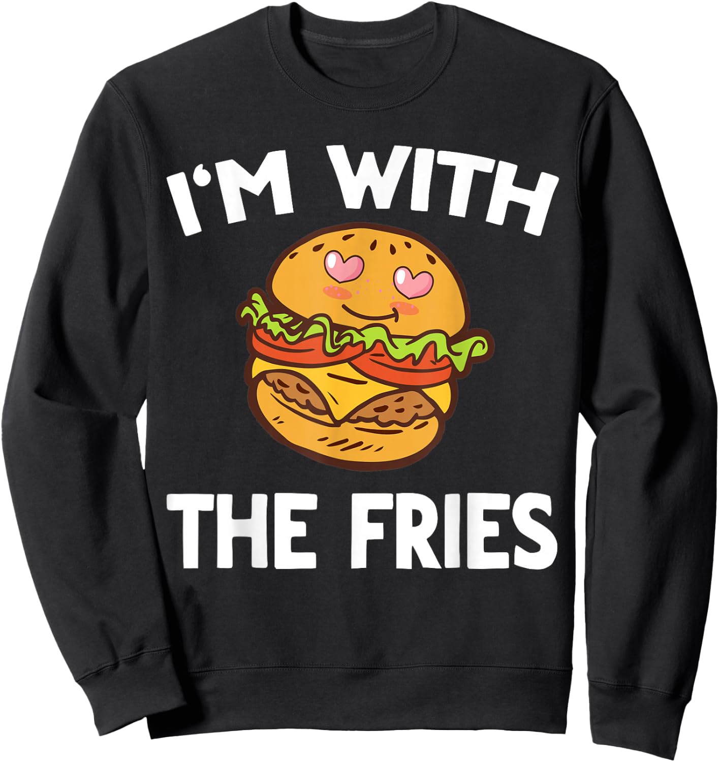 Burger & Fries Matching Couples His & Hers Sweatshirt - Sweatshirt | Black