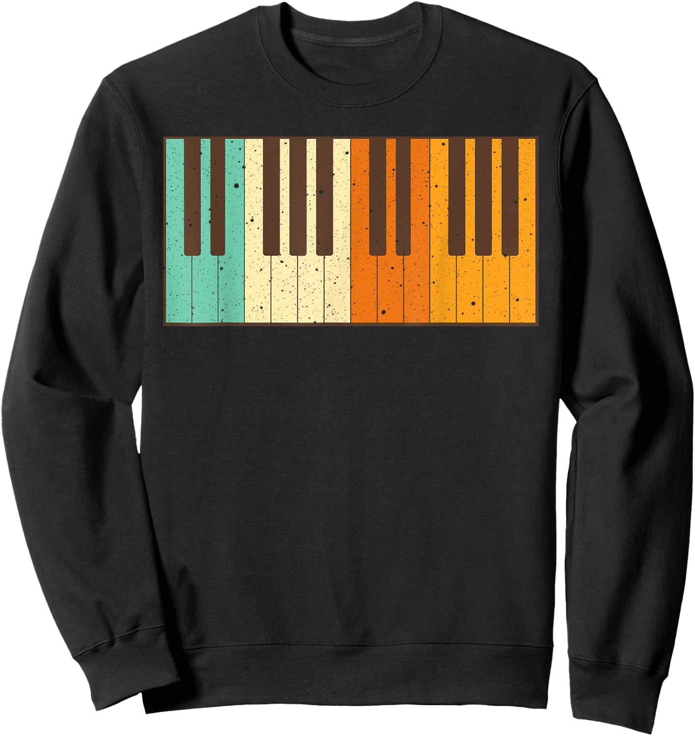 Retro Piano Design For Musician Piano Player Men Women Kids Sweatshirt - Sweatshirt | Black