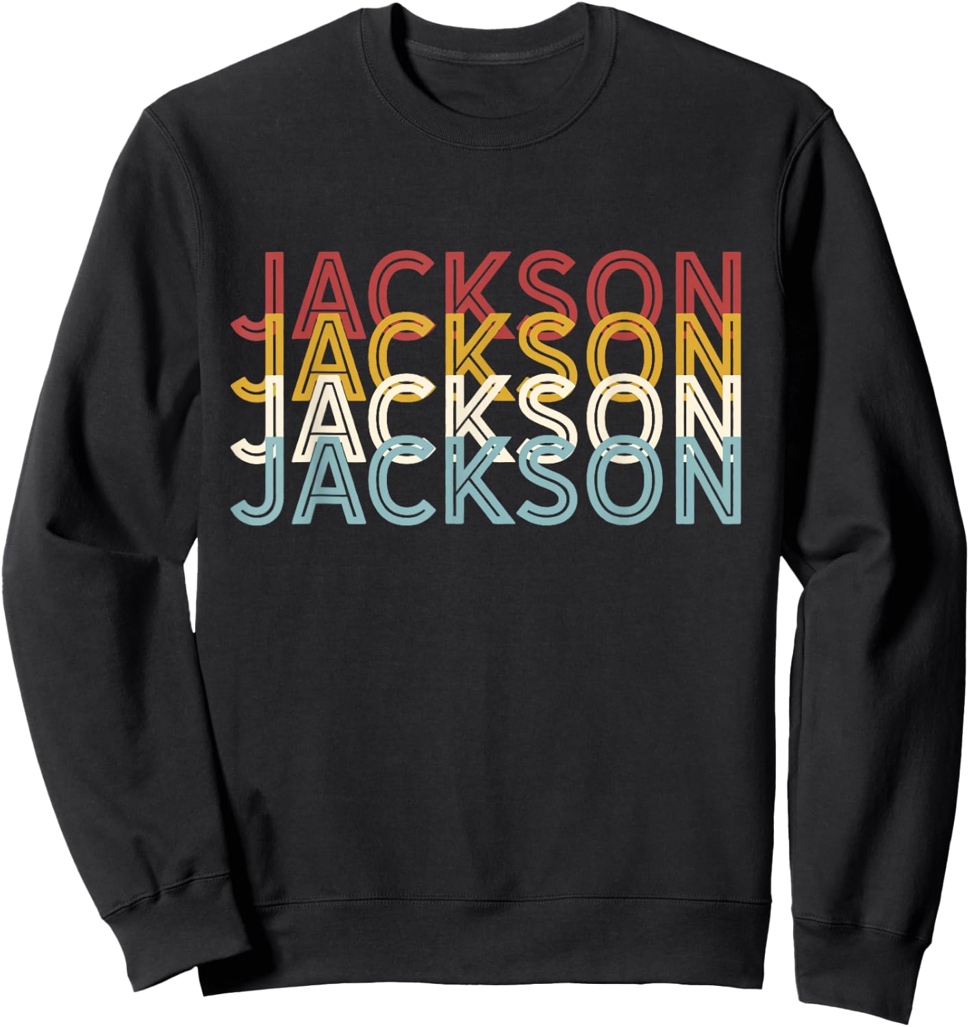 US American City 70's Retro USA - Vintage Jackson , Black Sweatshirt - Sweatshirt | Black