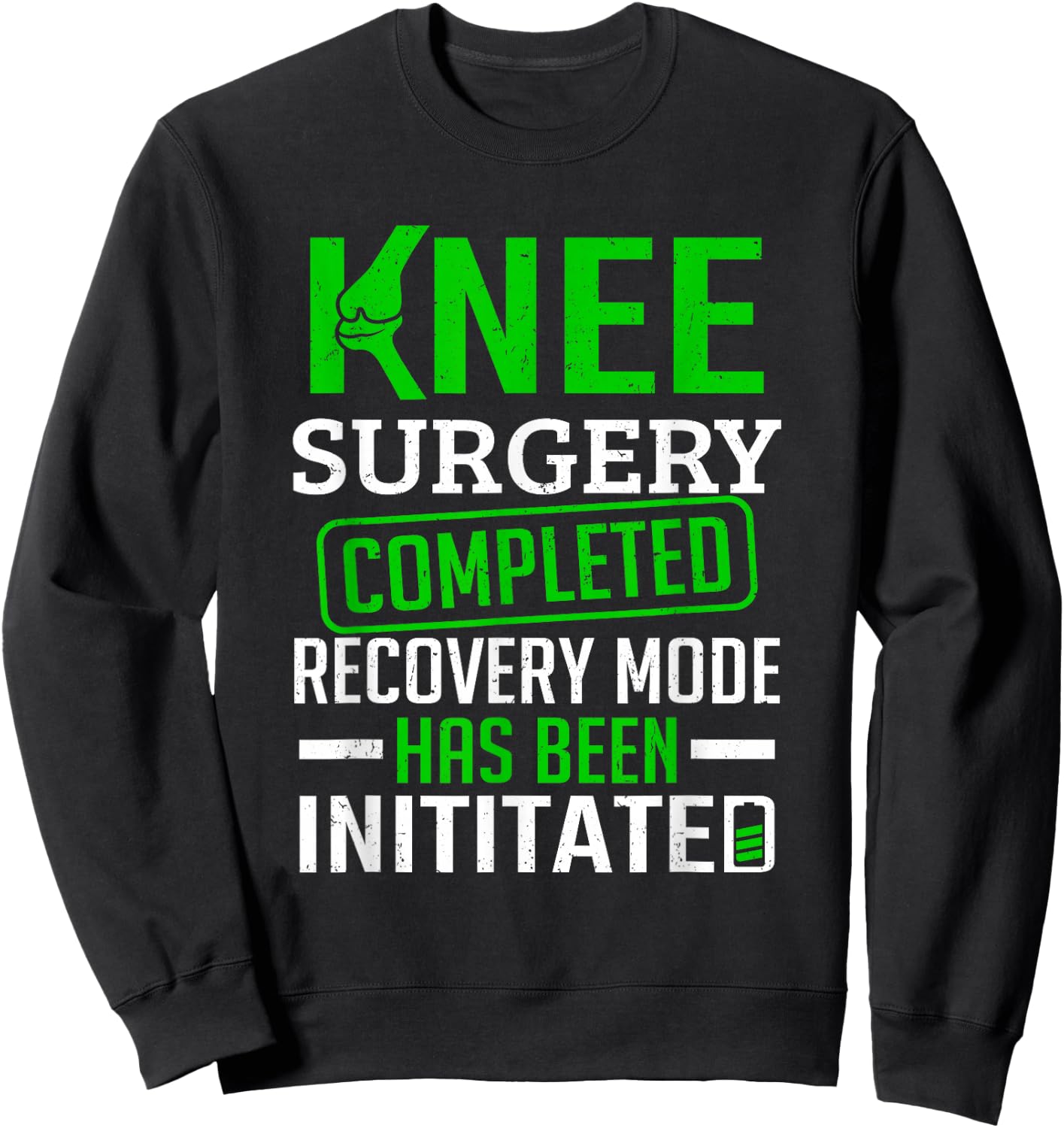 Knee Replacement Joint Knee Surgery Completed Sweatshirt - Sweatshirt | Black