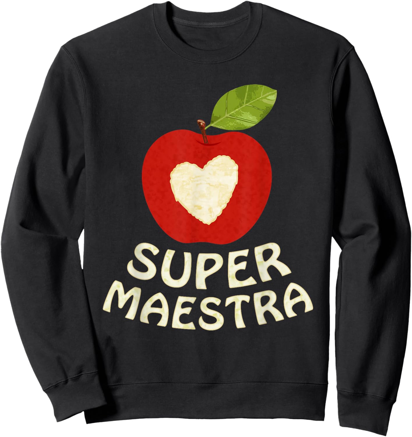 Super Maestra Playera Funny Spanish Bilingual Teacher Gift Sweatshirt - Sweatshirt | Black