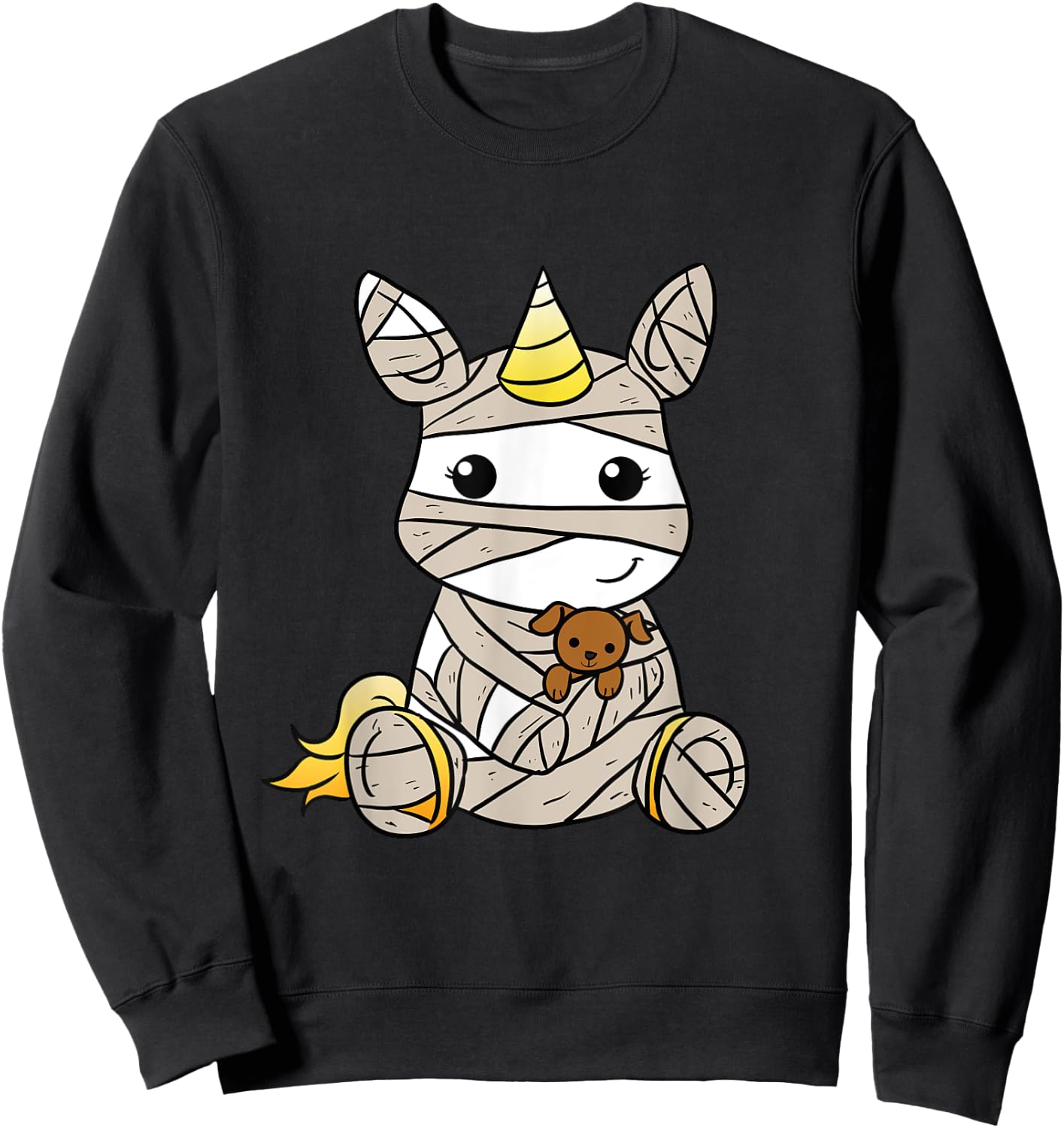 Mummy unicorn Halloween kids Sweatshirt - Sweatshirt | Black