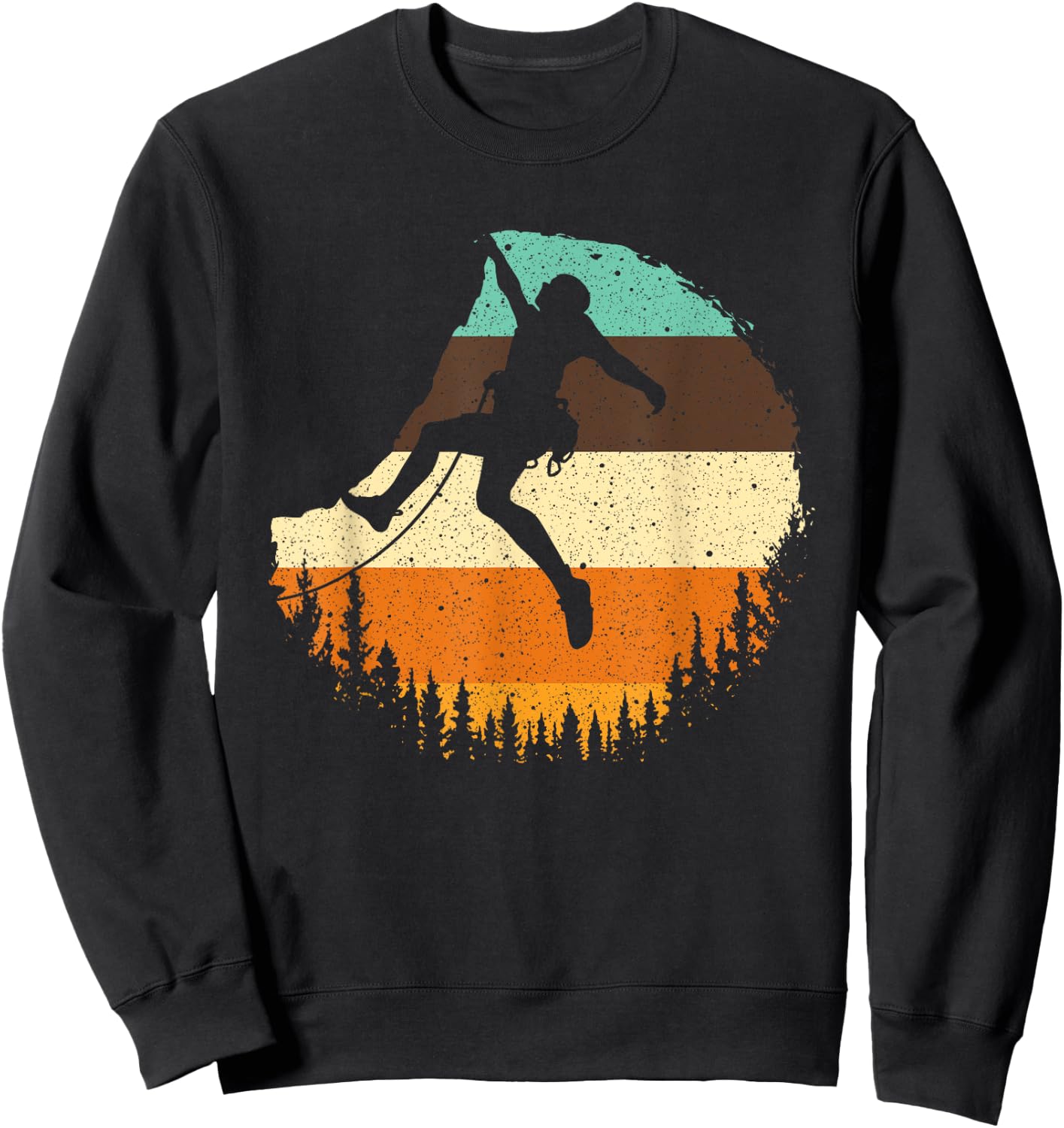 Cool Rock Climbing Women Mountain Climber bouldering Sweatshirt - Sweatshirt | Black