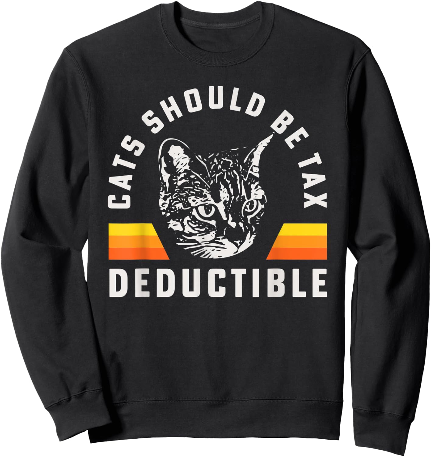Cats Should Be Tax Deductible Tabby Cat Maine Coon Mom Men Women Kids Sweatshirt - Sweatshirt | Black