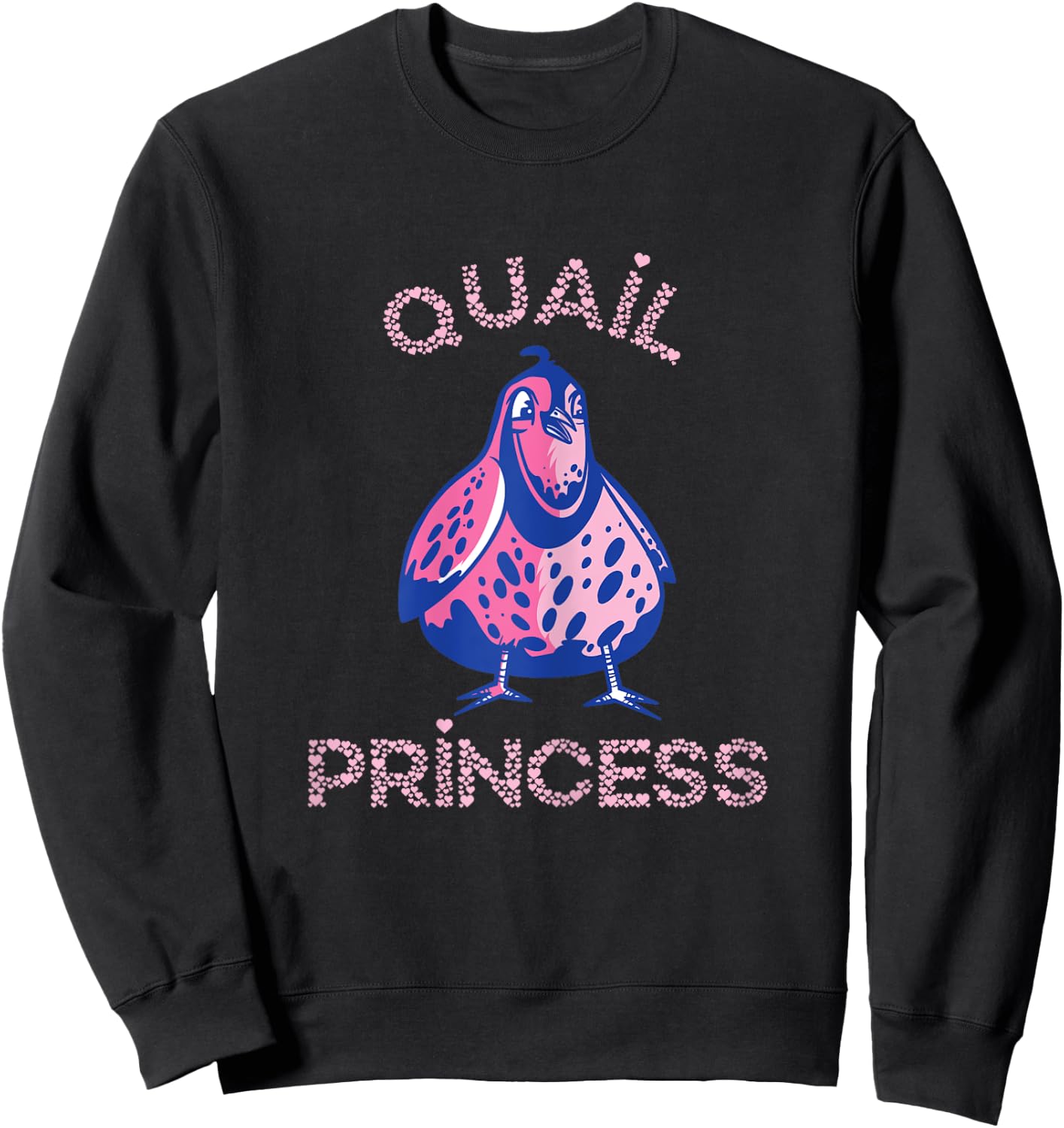 Quail Princess Quail Bird Bird Study Dwarf Quail Sweatshirt - Sweatshirt | Black