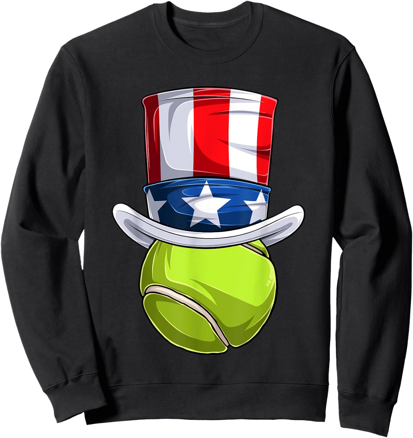 Men Women American Flag Tennis Shirt, 4th Of July Kids Boys Sweatshirt - Sweatshirt | Black