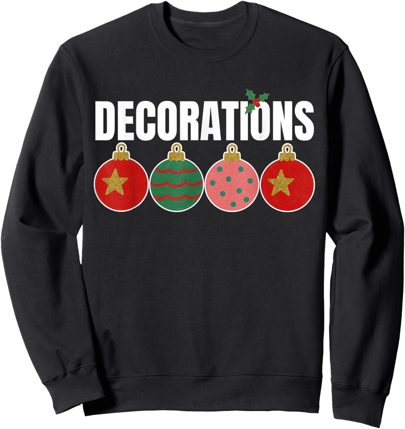 Funny I Put The D in Decorations Matching Couples Pajamas Sweatshirt - Sweatshirt | Black
