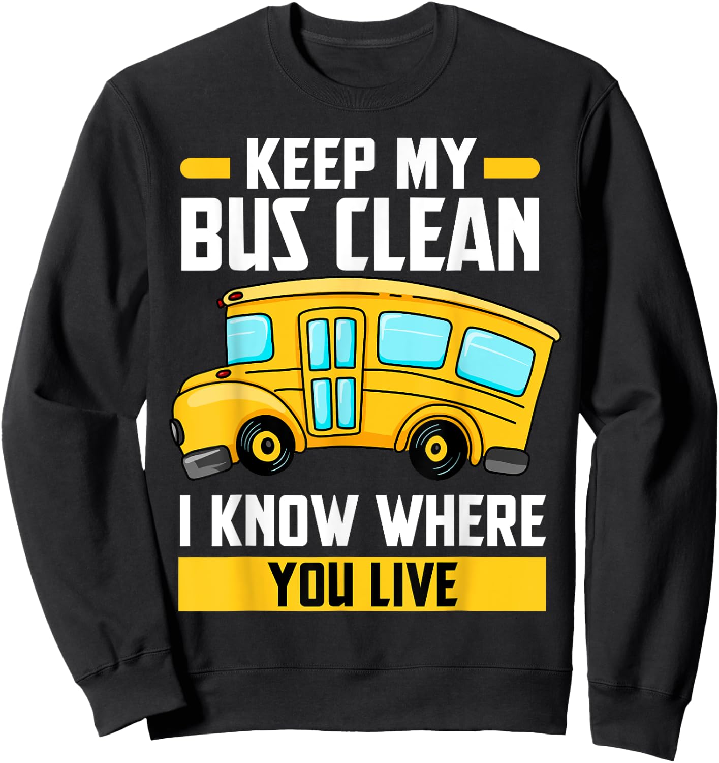 Bus Driver School Traffic Stops Sweatshirt - Sweatshirt | Black