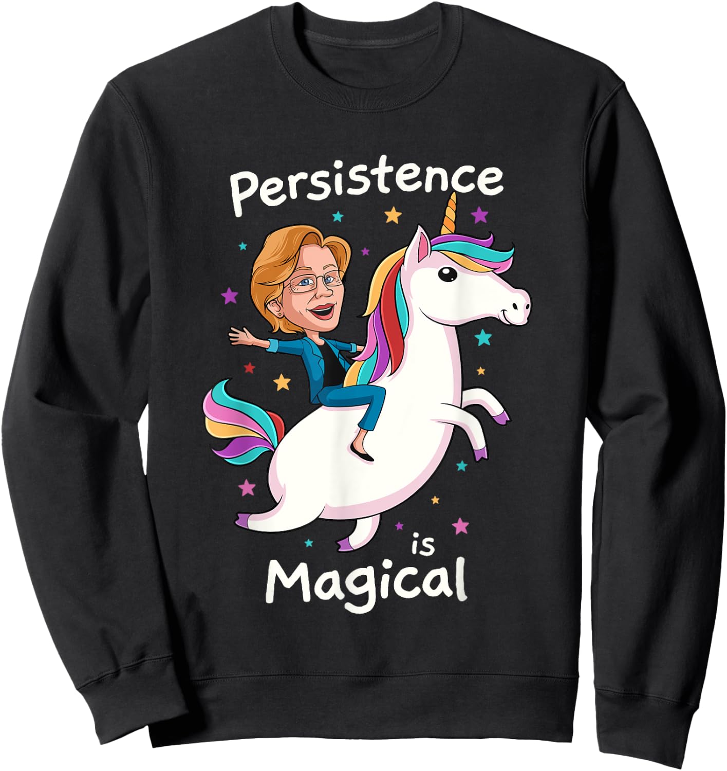 Persistence Is Magical Elizabeth Warren Unicorn Persist Sweatshirt - Sweatshirt | Black