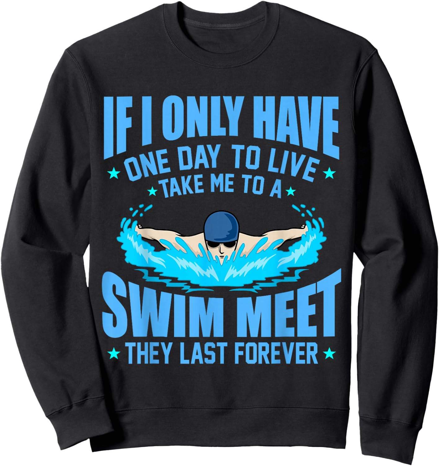 Take Me To Swim Meet Fun Swimmer Swimming Men Women Graphic Sweatshirt - Sweatshirt | Black