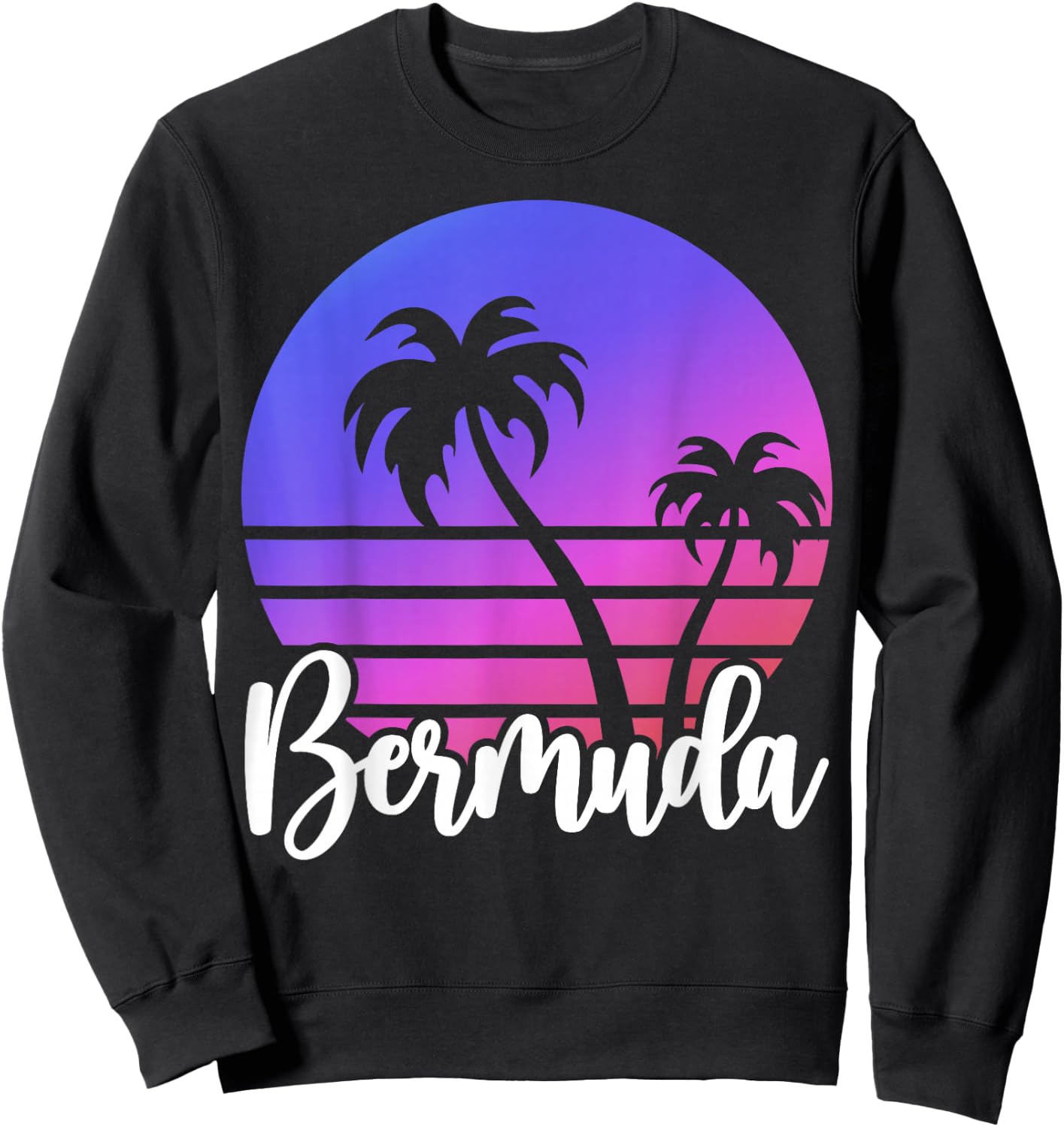 BERMUDA Beach Lover Summer Vacation Family Trip Souvenir Sweatshirt - Sweatshirt | Black