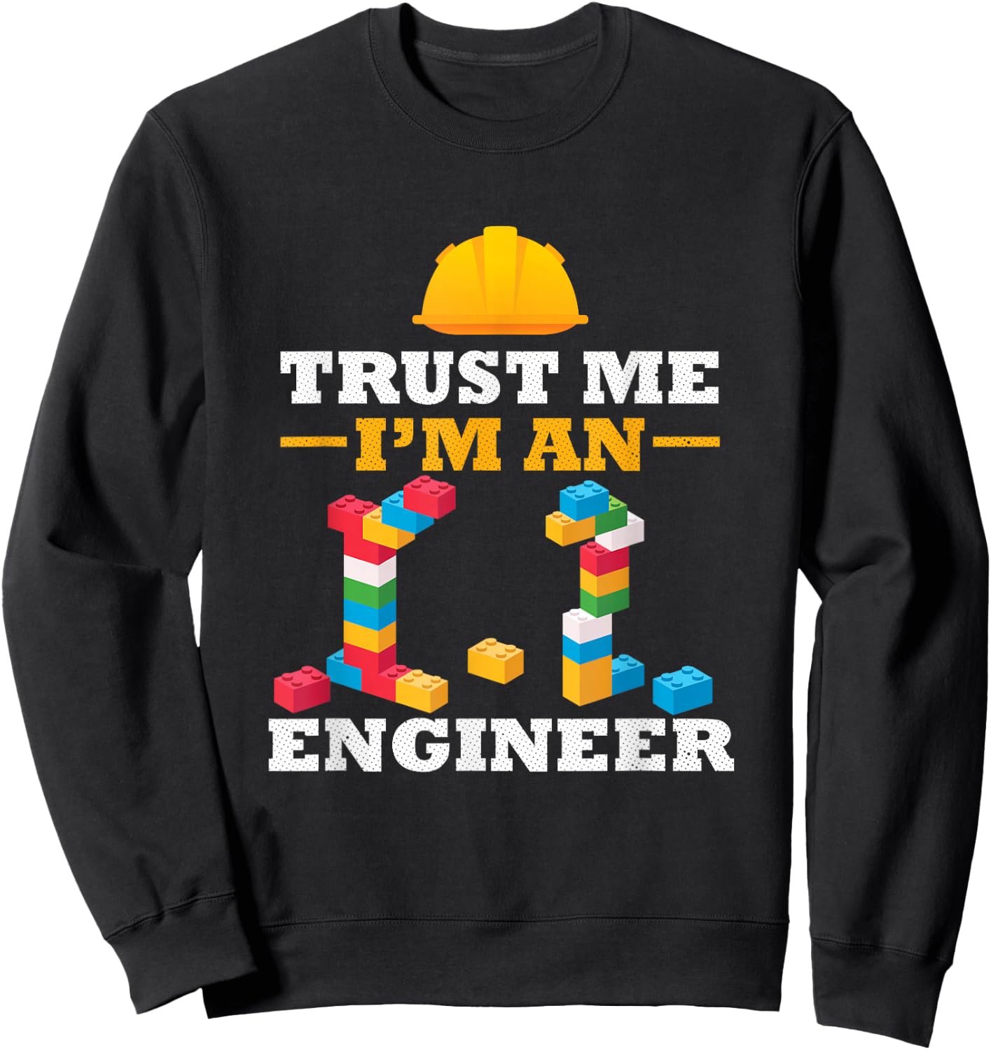 Engineer Master Builder Construction Building Bricks Blocks Sweatshirt - Sweatshirt | Black