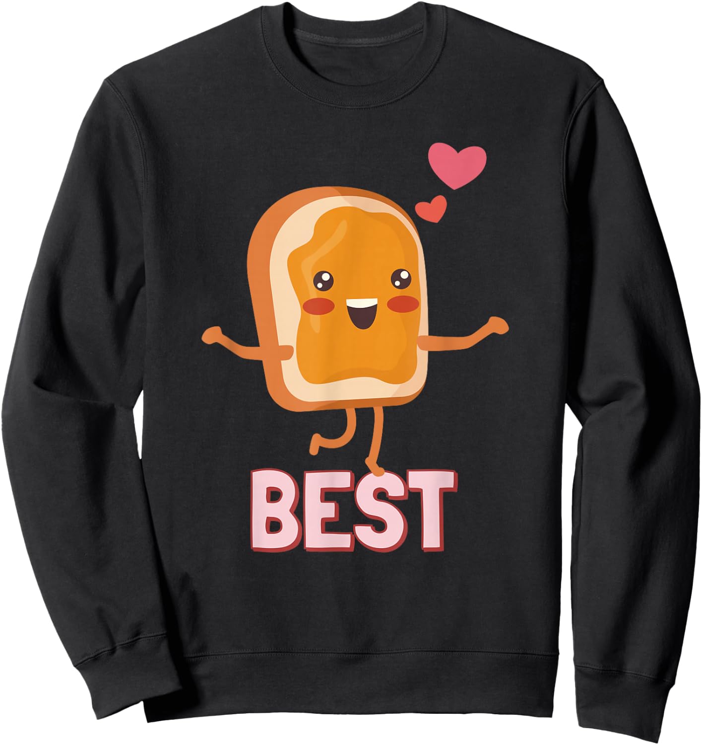 Best Friends PB&J Peanut Butter and Jelly Besties Sweatshirt - Sweatshirt | Black